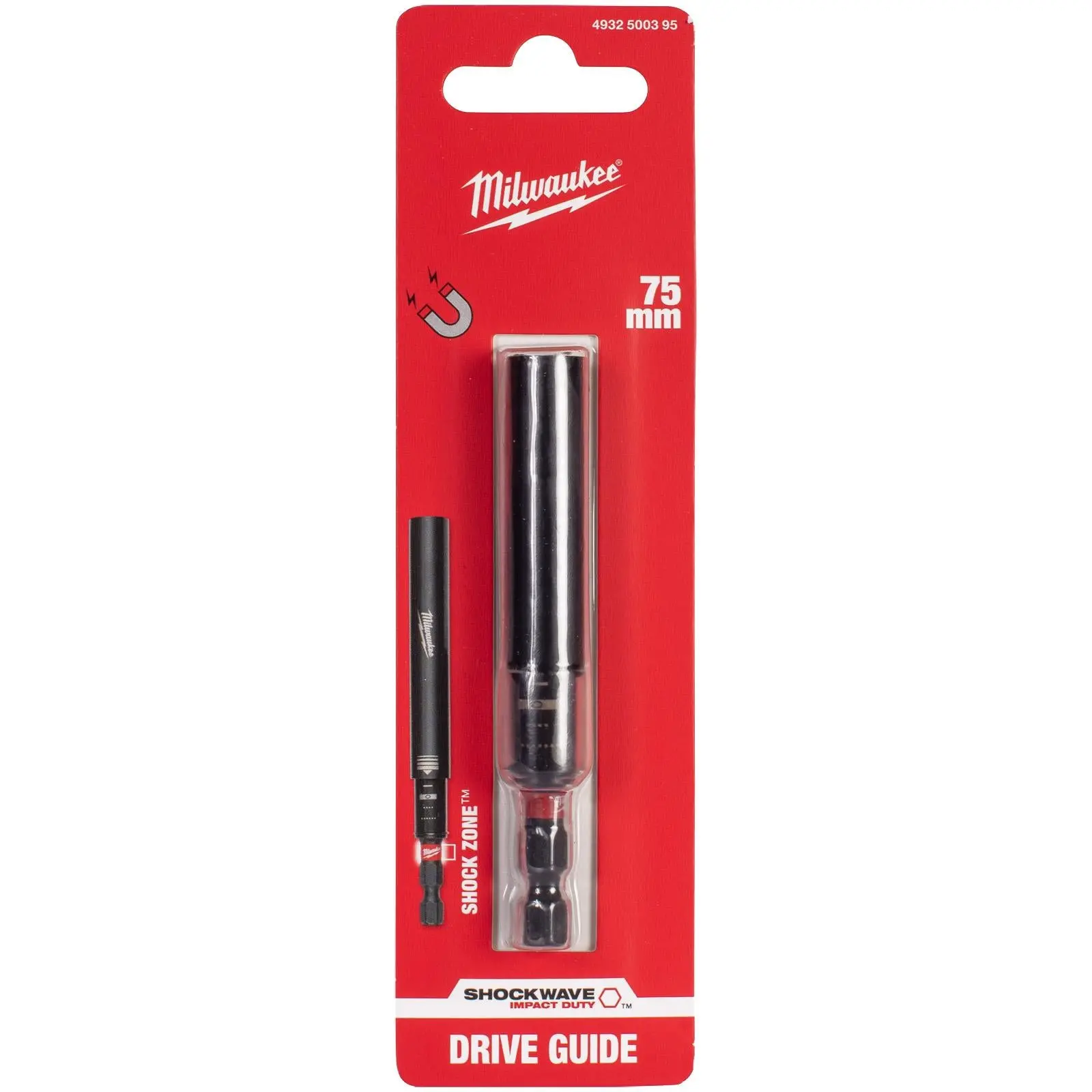 Milwaukee SHOCKWAVE Impact Duty Drive Guide Magnetic Bit Holder 75mm - Image 2