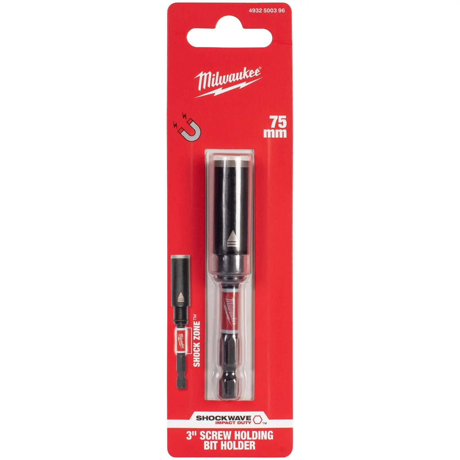 Milwaukee SHOCKWAVE Impact Duty Screw Engaging Magnetic Bit Holder 75mm - Image 2