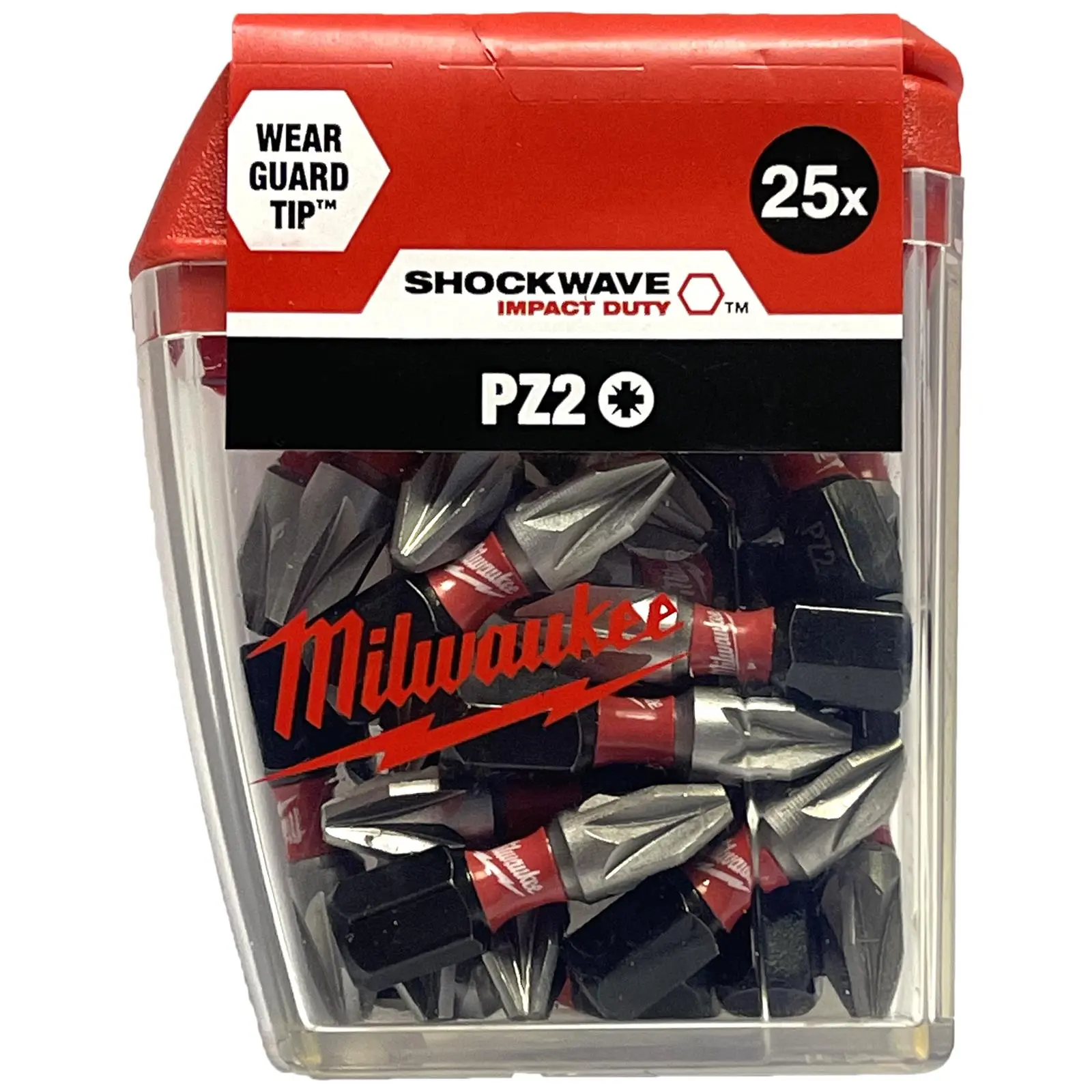 Milwaukee Shockwave Impact Duty Screwdriver Bits Pozi PZ2 x 25mm Tic Tac Box 25 Pack - Image 2