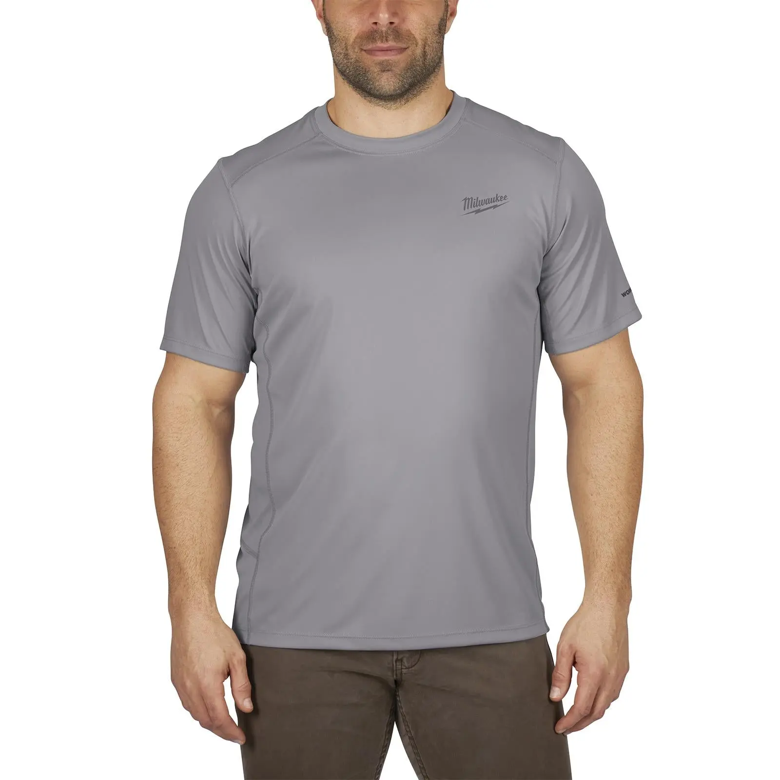 Milwaukee Short Sleeve Shirt Grey Workskin Light Weight Performance WWSSG - Image 4