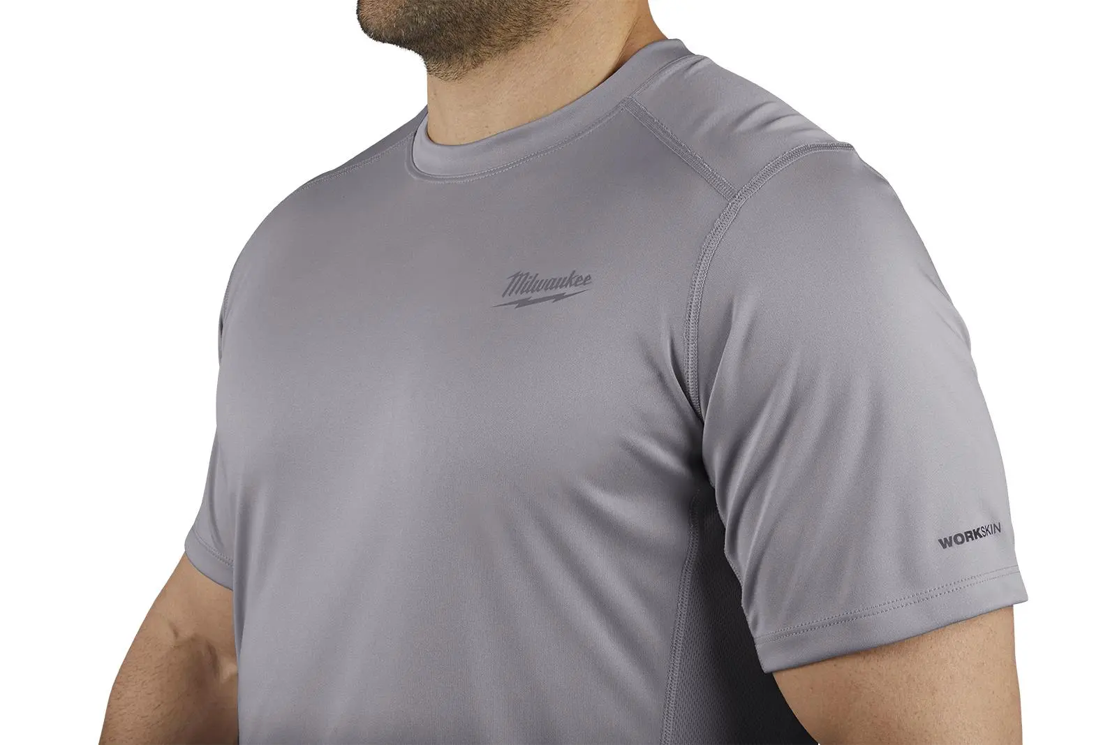 Milwaukee Short Sleeve Shirt Grey Workskin Light Weight Performance WWSSG - Image 6