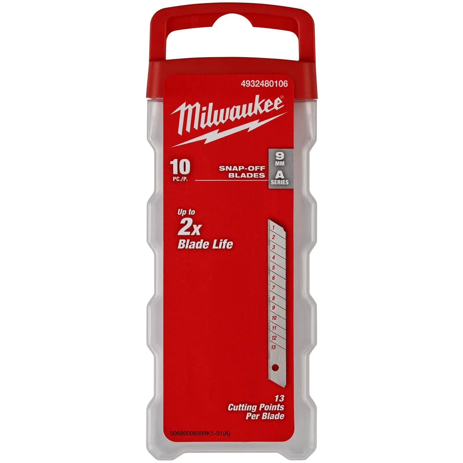Milwaukee Snap Off Knife 9mm Replacement Blades 10 Pack - Image 2