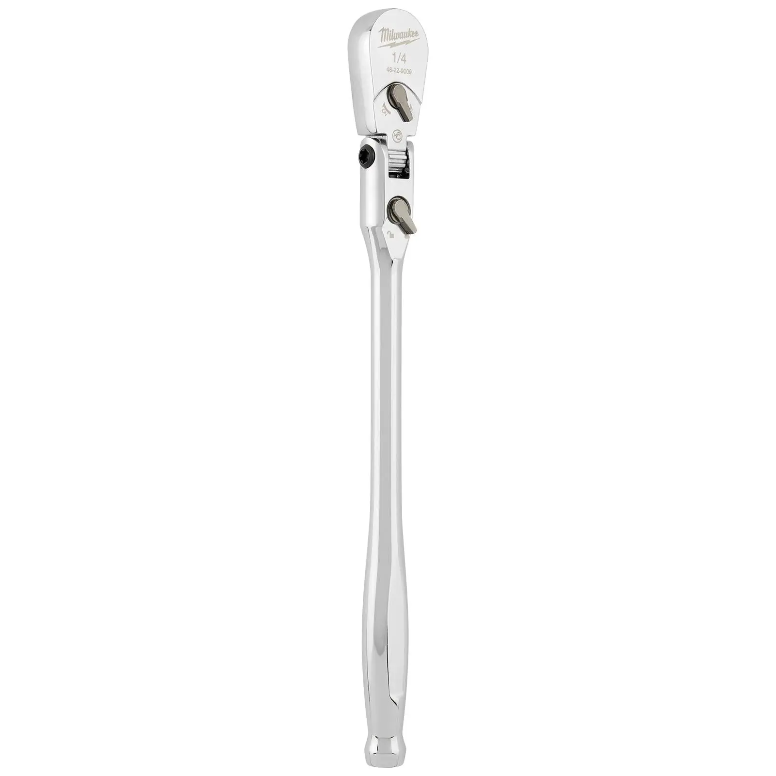 Milwaukee Socket Ratchet Wrench Long Flexible Head 1/4" Drive 90 Tooth Slim Profile Head - Image 3