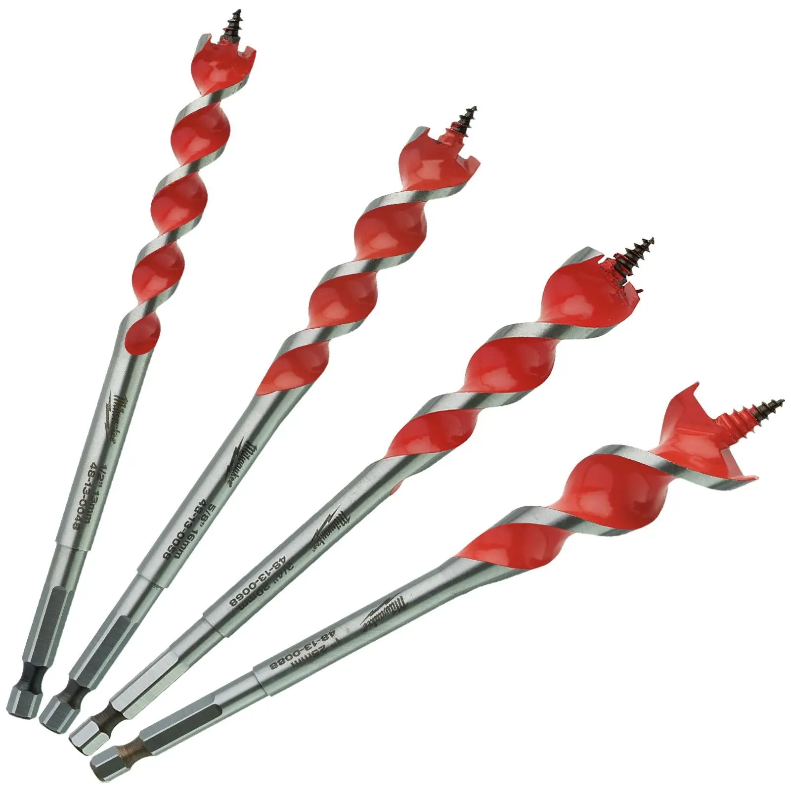 Milwaukee Speed Feed Wood Drill Bit Set 1/4" Hex Shank 13-25mm 4 Pieces
