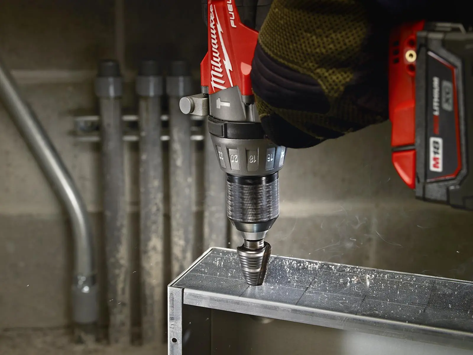 Milwaukee Step Drill and Thunderweb Metal Drill Bit Combo Set 10 Pieces - Image 4