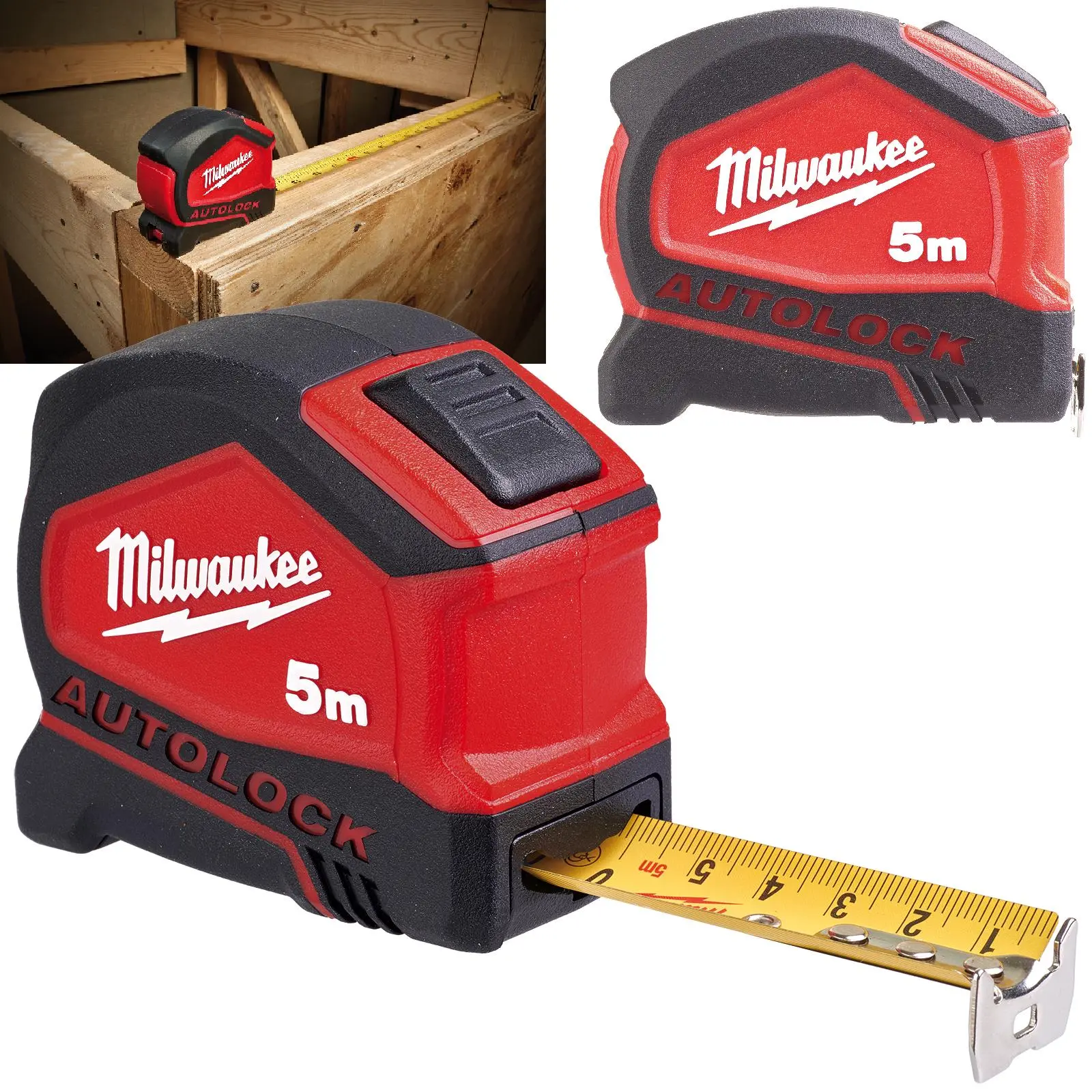 Milwaukee Tape Measure 5m 16ft Metric Imperial Autolock 25mm Blade Width