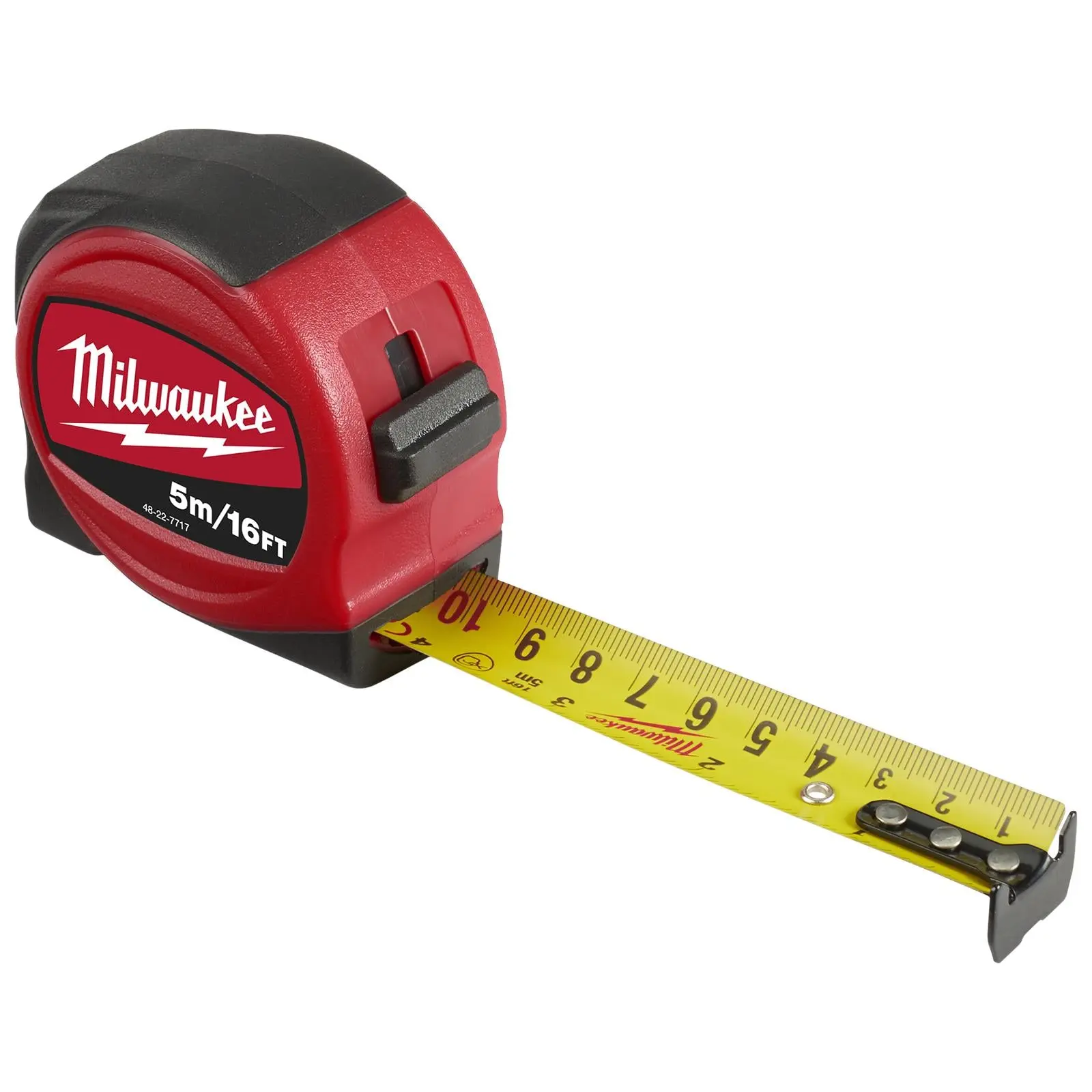 Milwaukee Tape Measure 5m 16ft Metric Imperial Slimline Pocket Tape 25mm Blade Width - Image 2