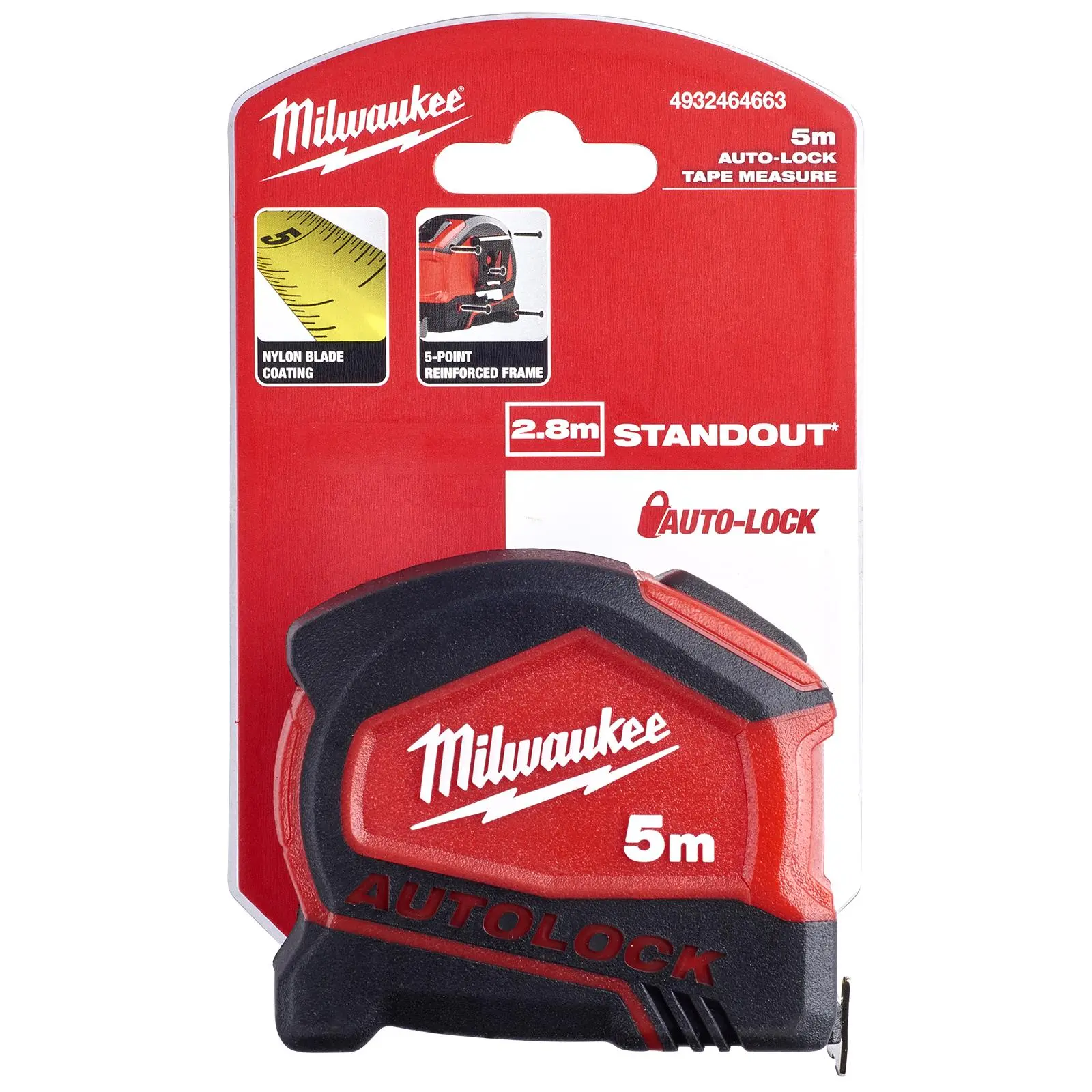 Milwaukee Tape Measure 5m Metric Autolock 25mm Blade Width - Image 2