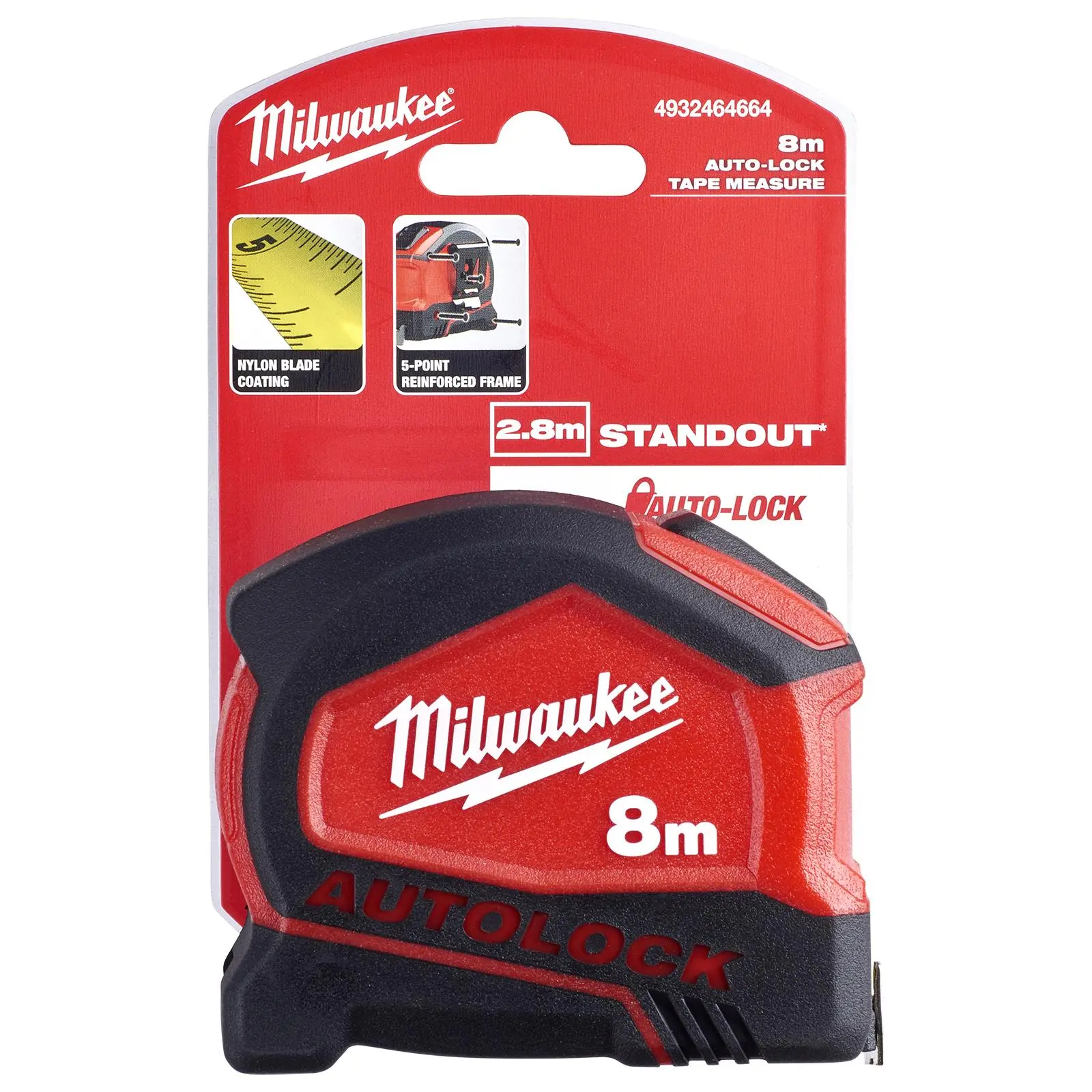 Milwaukee Tape Measure 8m Metric Autolock 25mm Blade Width - Image 2