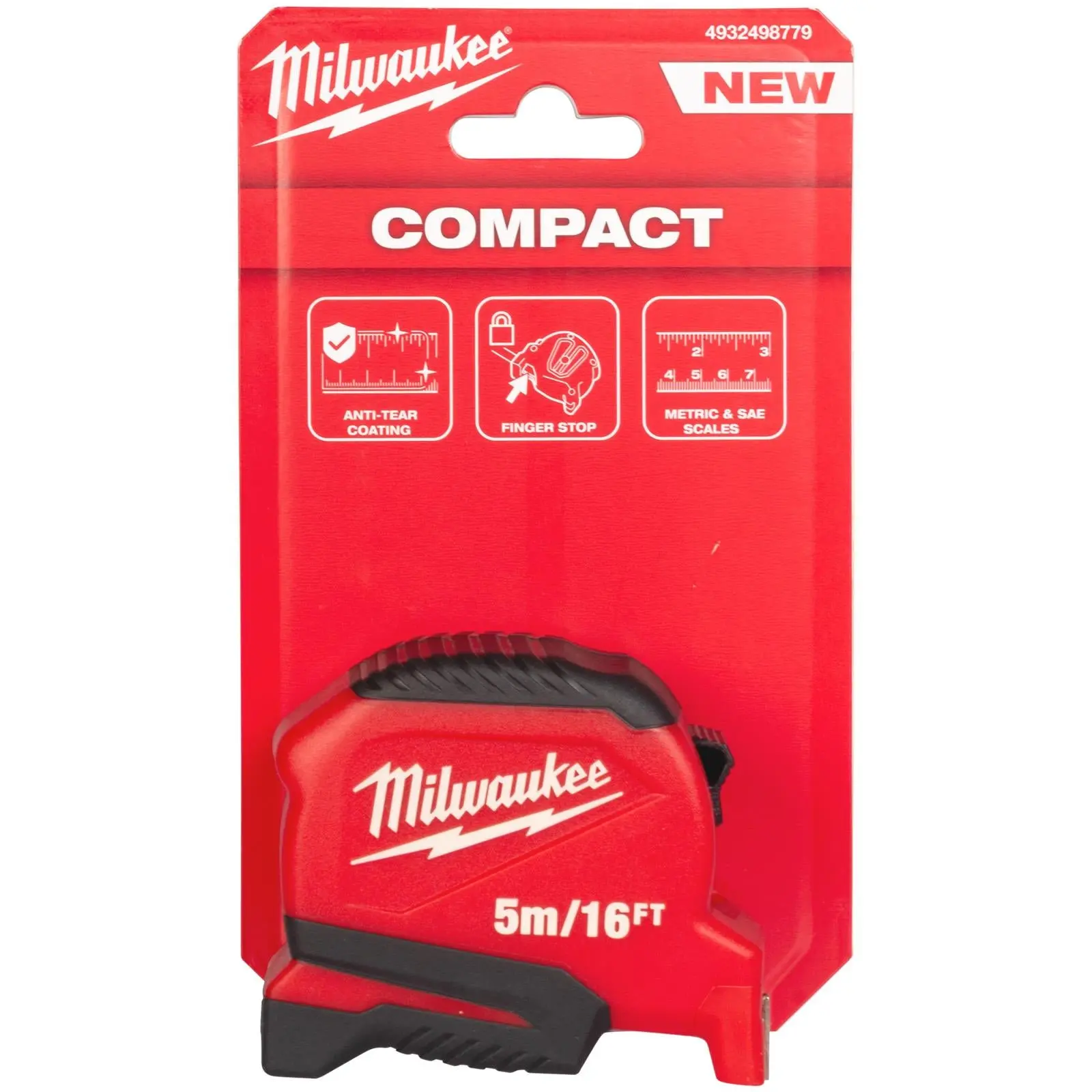Milwaukee Tape Measure COMPACT (Gen 2) 5m 16ft Metric Imperial - Image 3