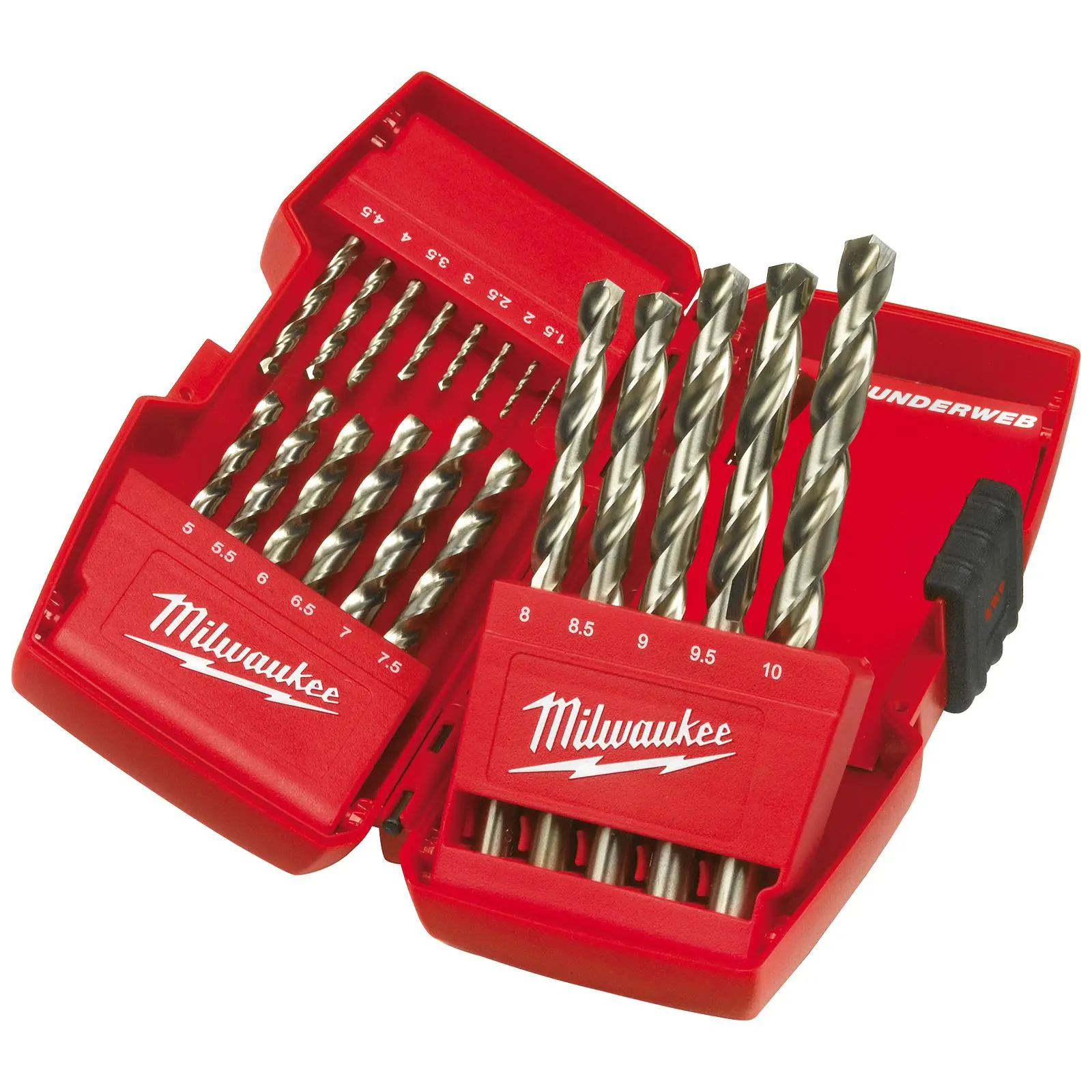 Milwaukee Thunderweb Metal HSS Drill Bit Set 19 Piece 1-10mm in Case - Image 3