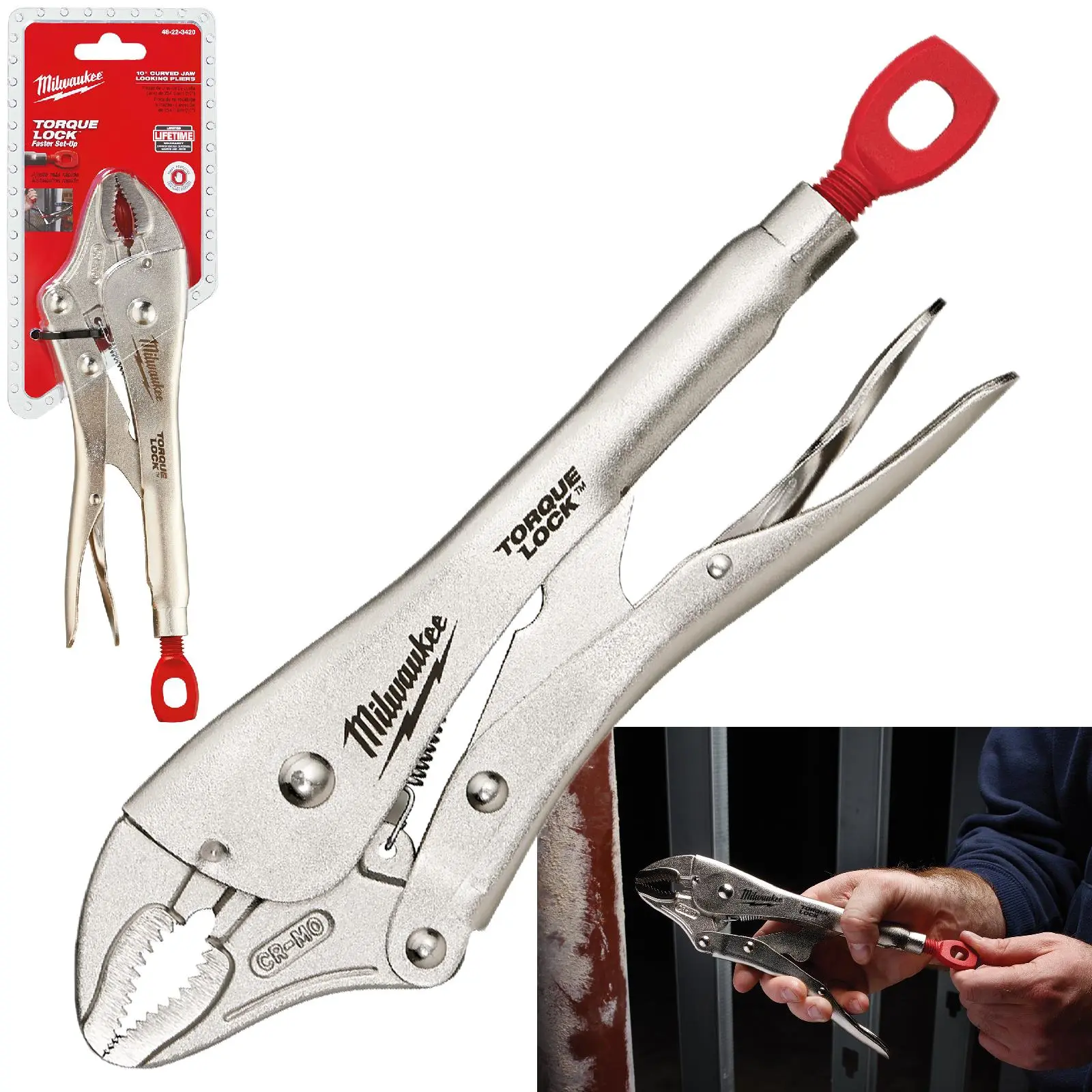 Milwaukee Torque Lock Curved Jaw Locking Pliers 254mm 10in