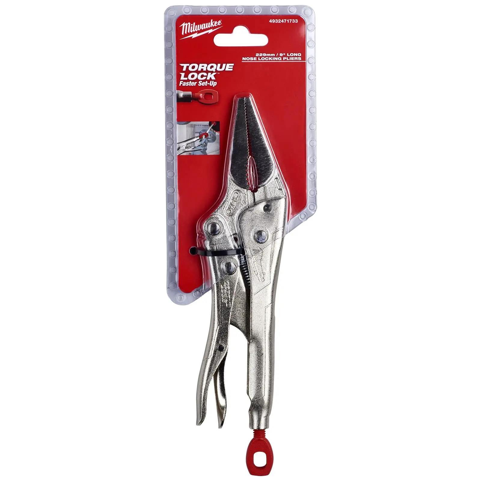 Milwaukee TORQUE LOCK Long Nose Locking Pliers 225mm 9in - Image 2