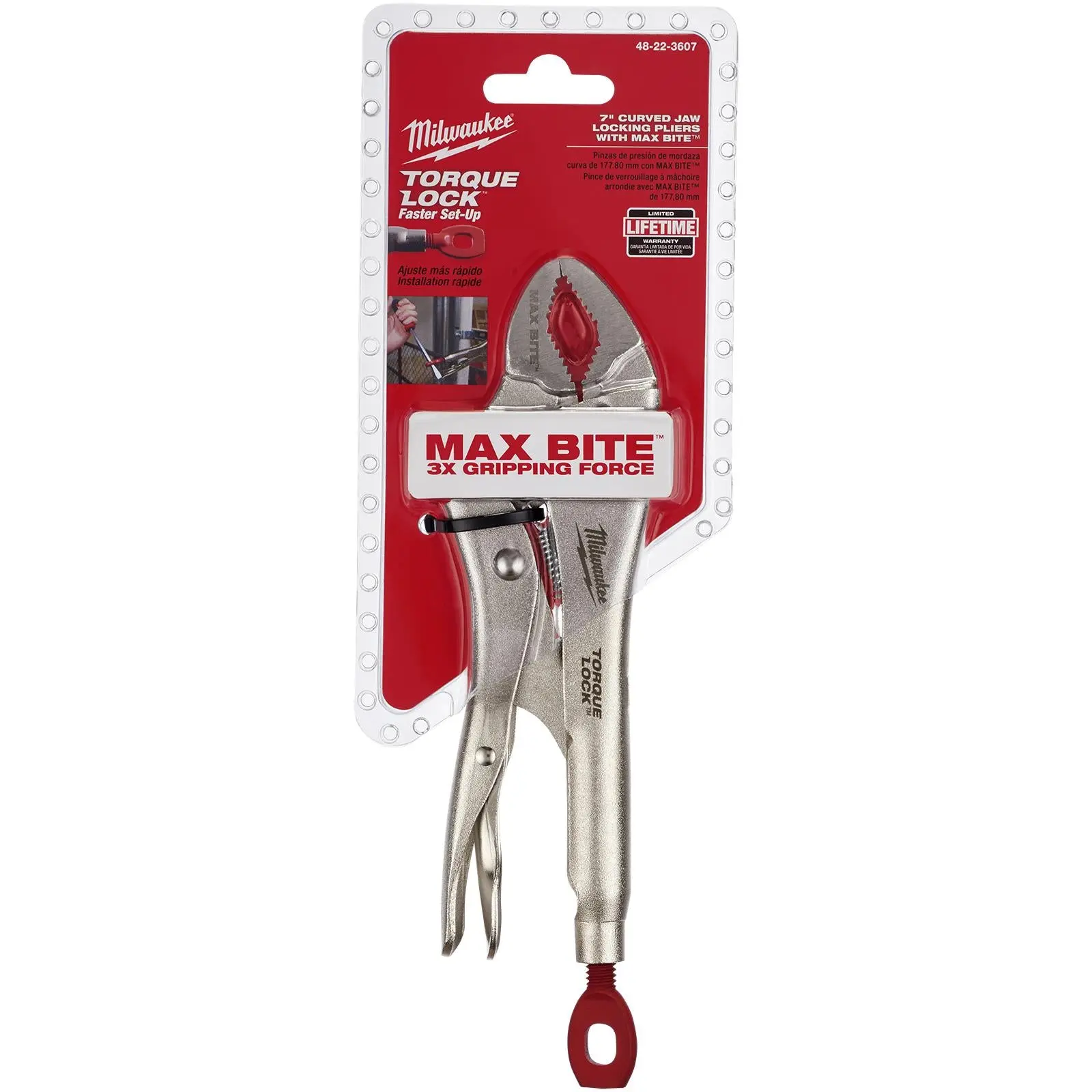 Milwaukee TORQUE LOCK MAXBITE Curved Locking Pliers 175mm 7in - Image 2
