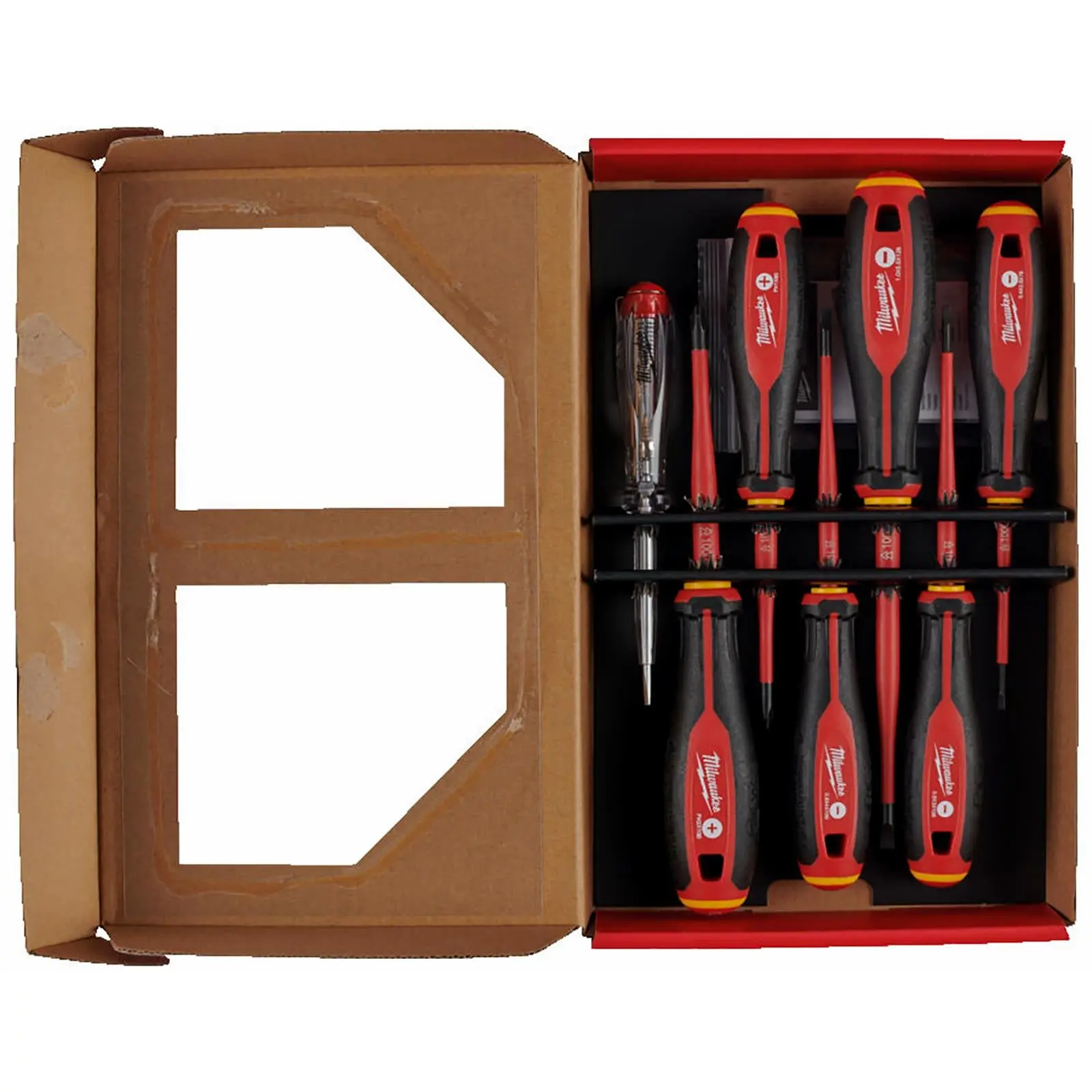 Milwaukee Tri-Lobe VDE Screwdriver Set Slim 7 Piece Slotted Phillips - Image 2