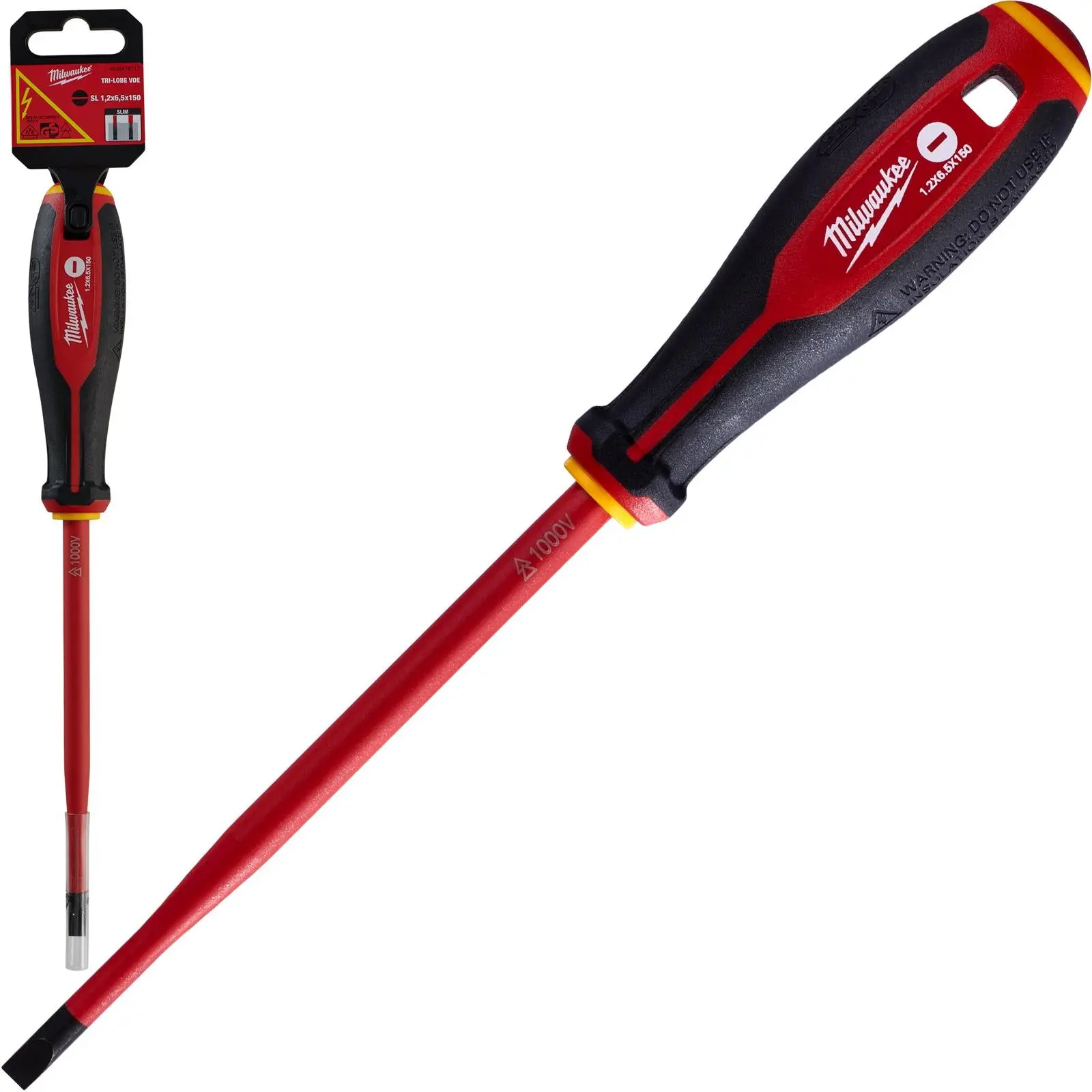 Milwaukee Tri-Lobe VDE Screwdrivers Slim Shank Anti Roll - Image 24
