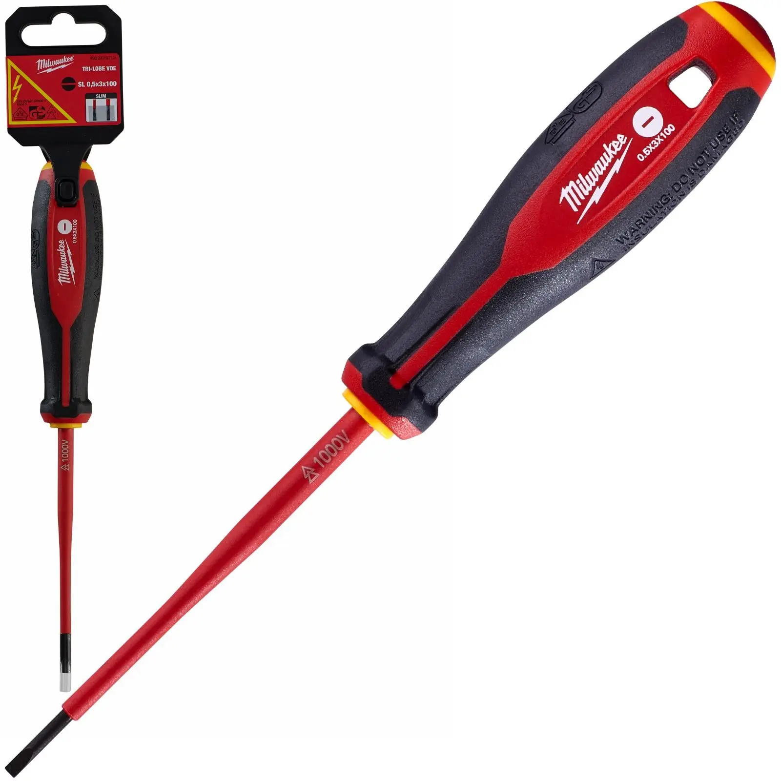 Milwaukee Tri-Lobe VDE Screwdrivers Slim Shank Anti Roll - Image 7