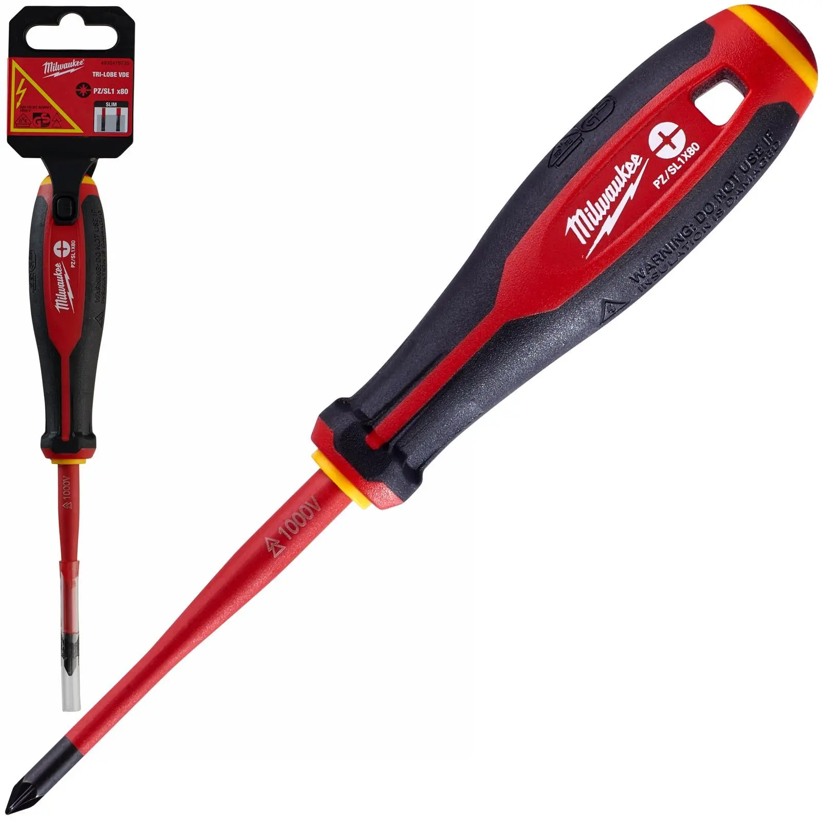 Milwaukee Tri-Lobe VDE Screwdrivers Slim Shank Anti Roll - Image 9