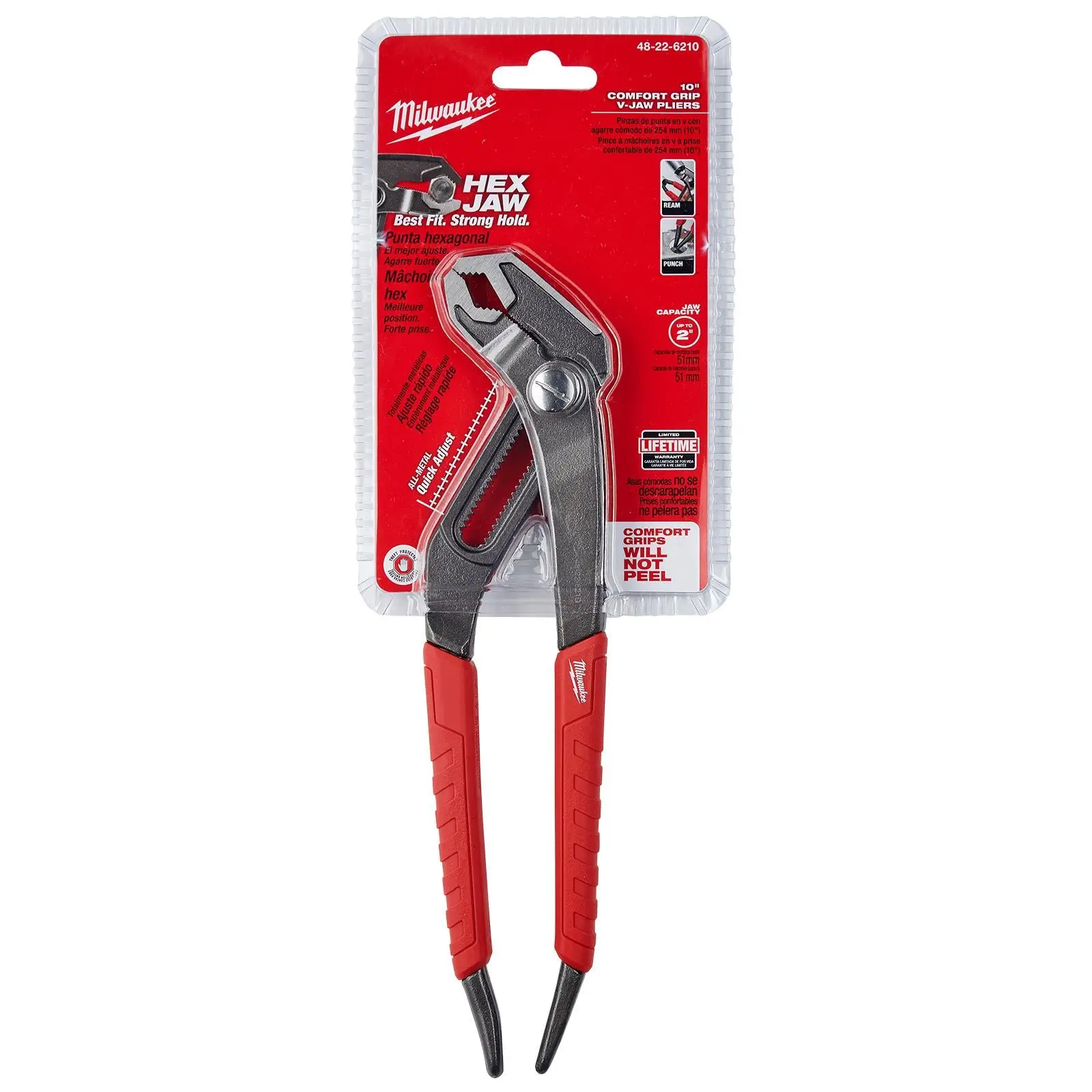 Milwaukee Water Pump Pliers Quick Adjust 250mm Push Button - Image 2