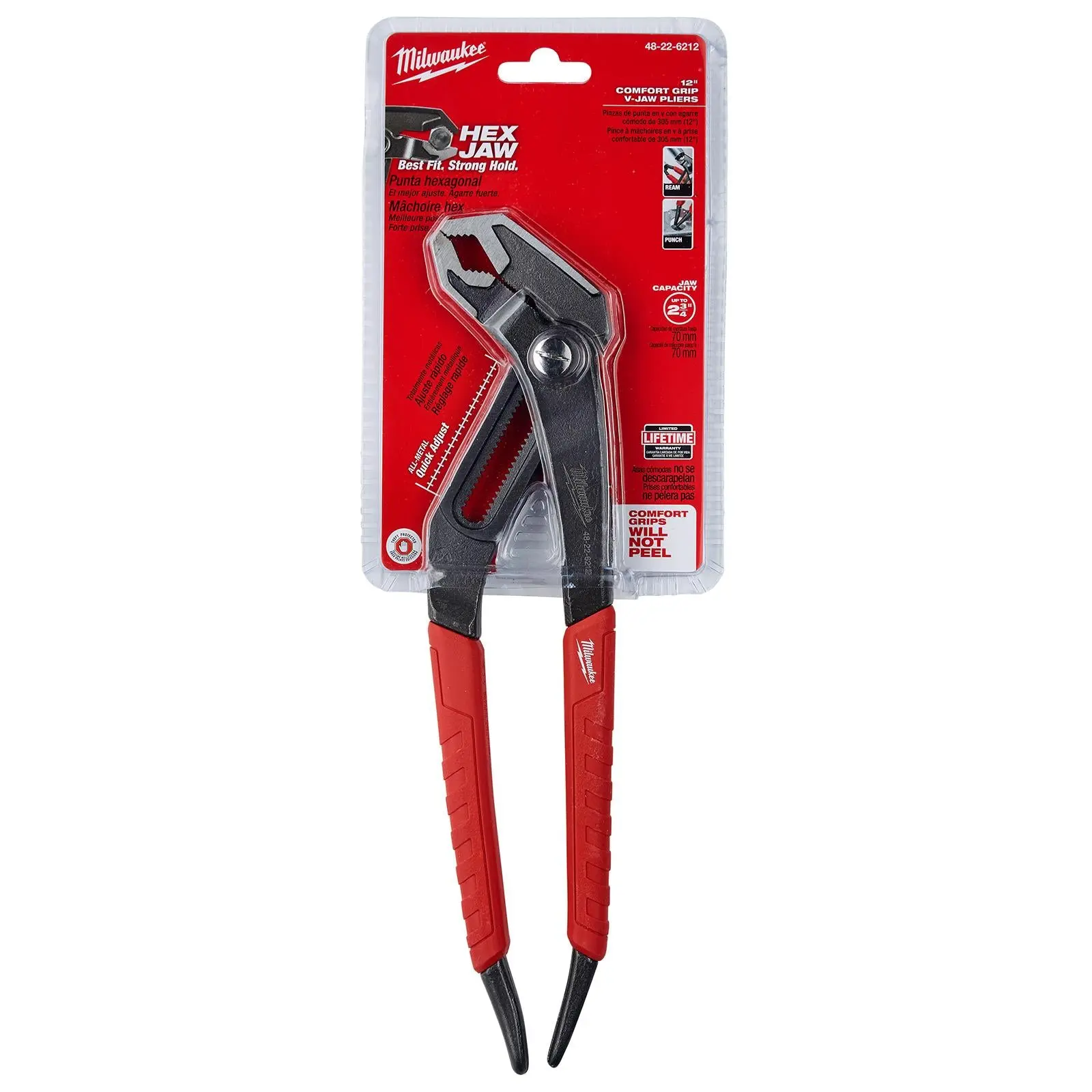 Milwaukee Water Pump Pliers Quick Adjust 300mm Push Button - Image 2