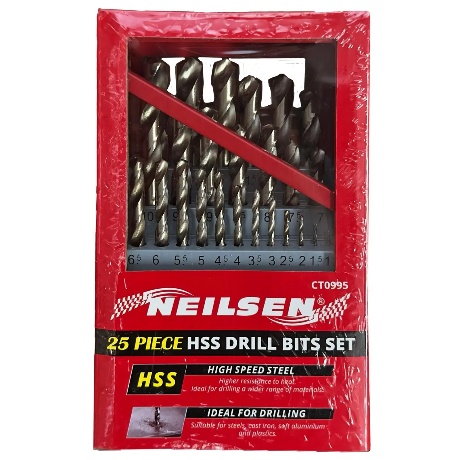Neilsen HSS Drill Bit Set Metal 1-13mm Split Point High Speed Steel Copper Brass - Image 3