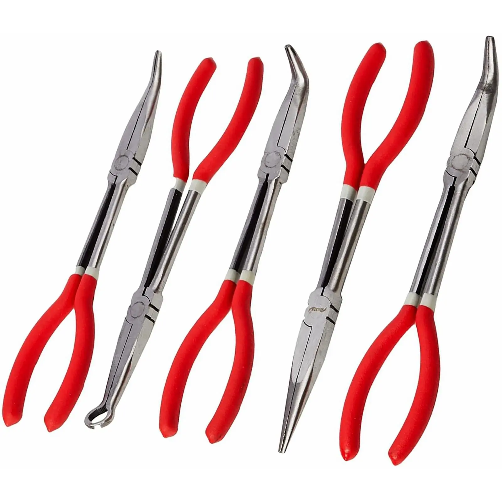 Neilsen Pliers Set Long Reach Straight Bent Nose Hose Garage Mechanic 5pc 11 - Image 2