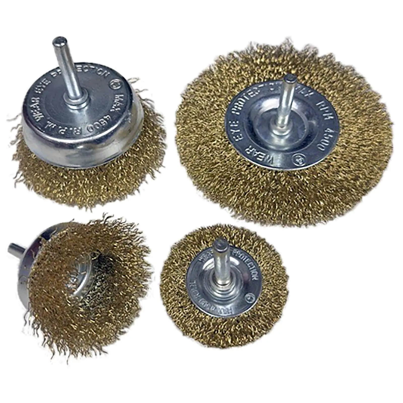 Neilsen Wire Brush Set Crimped Steel Flat Cup Drill Rust Paint Descaler 24pc - Image 4