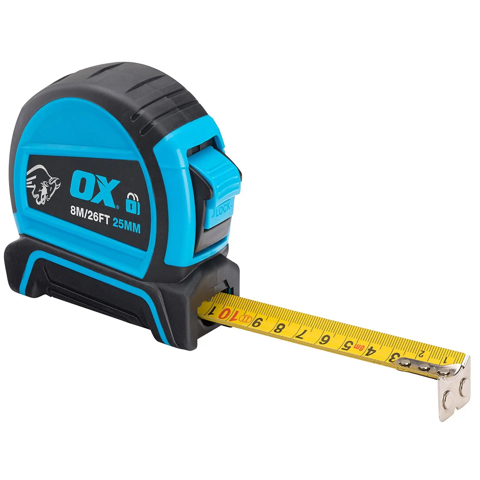 OX Tools Pro Dual Auto Lock Tape Measure 8m - Image 3
