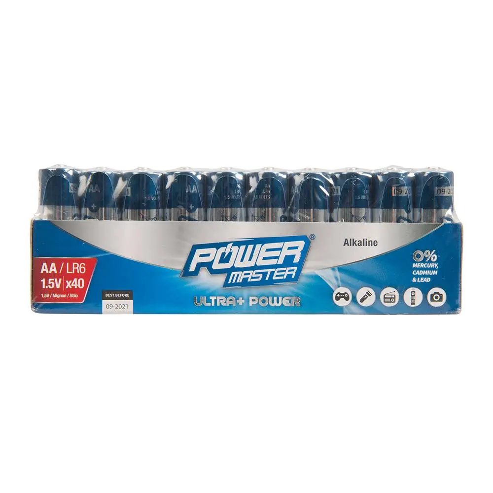 Powermaster AA Super Alkaline Battery LR6 40pk 827540 - Image 2