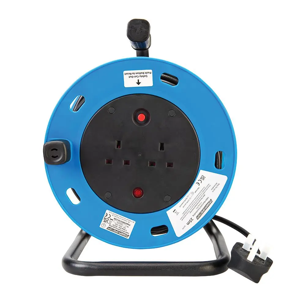 Powermaster Cable Reel Freestanding 13A 230V 2-Gang 25m 303754 - Image 3