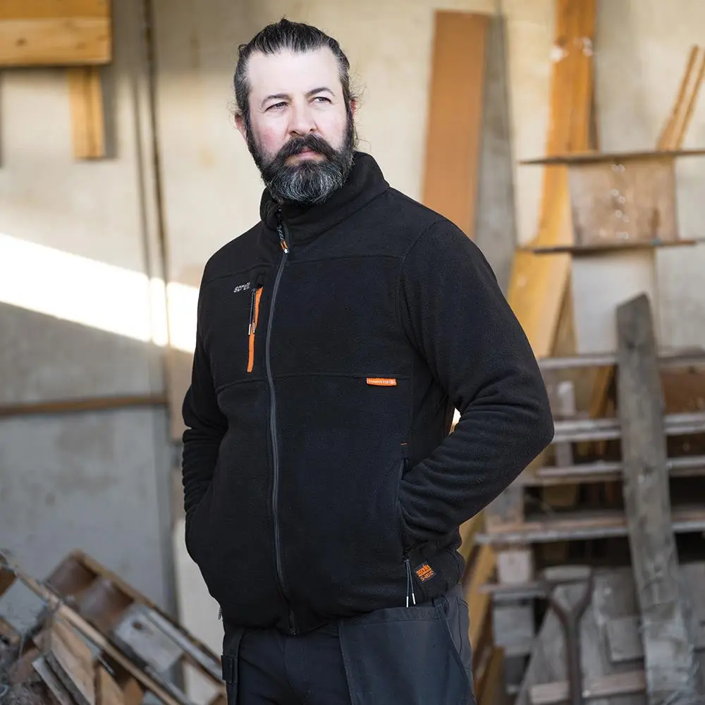 Scruffs Eco Abratect Worker Fleece Black - Choose Size - Image 2