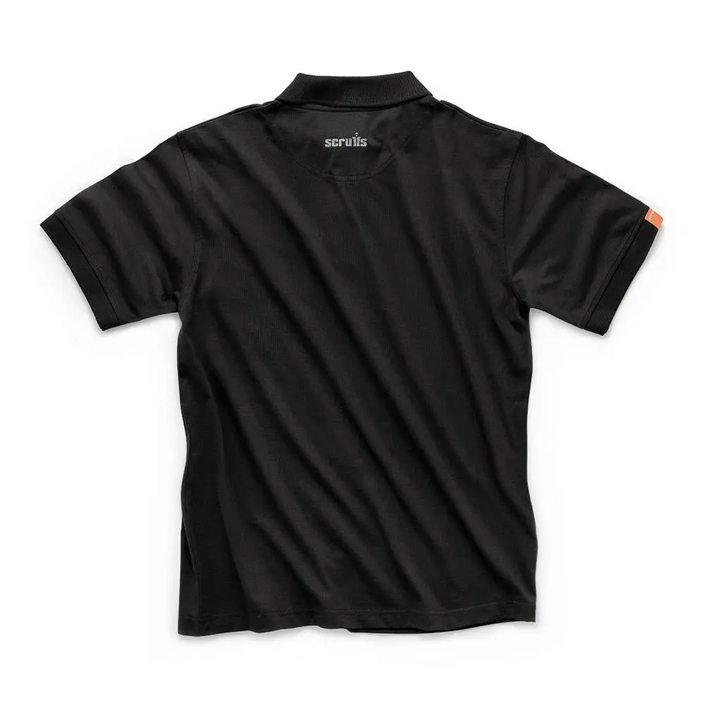 Scruffs Eco Worker Polo Shirt Black - Choose Size - Image 3
