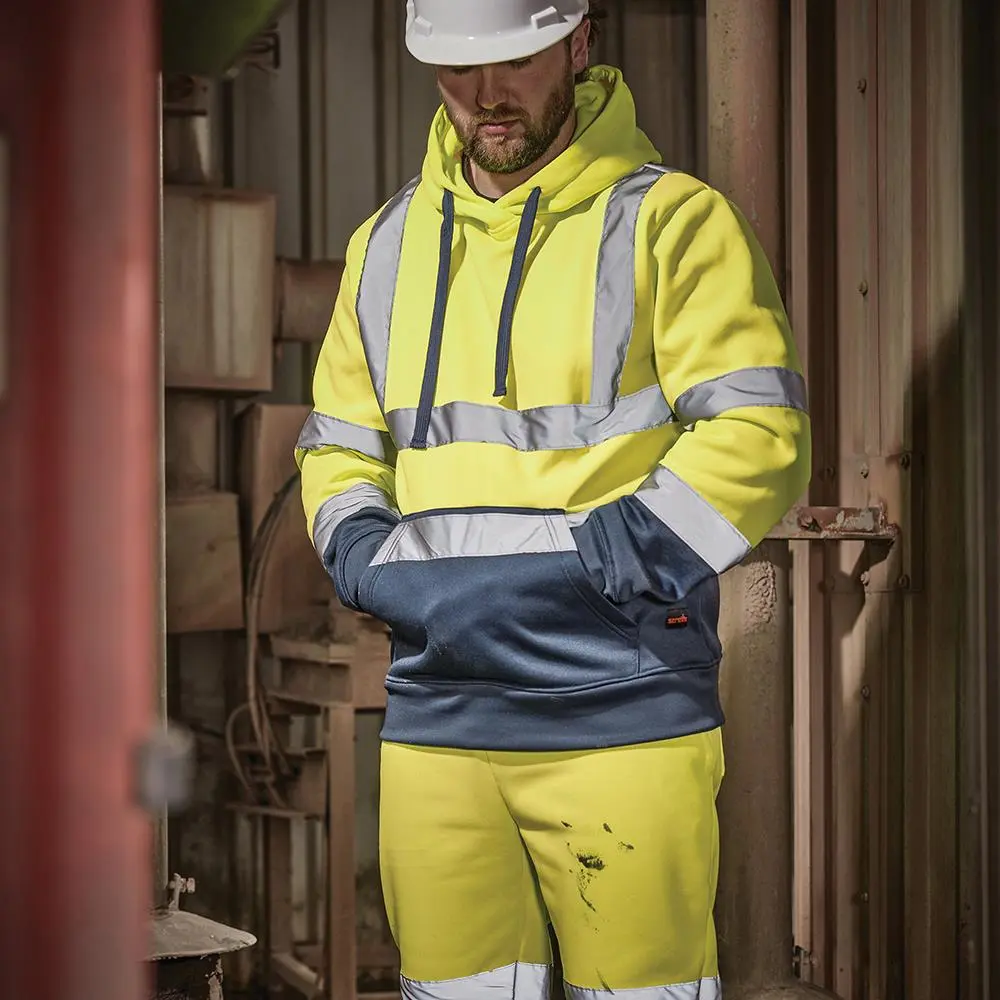 Scruffs High Visibility Hoodie Class 2 Yellow / Navy - Choose Size - Image 12