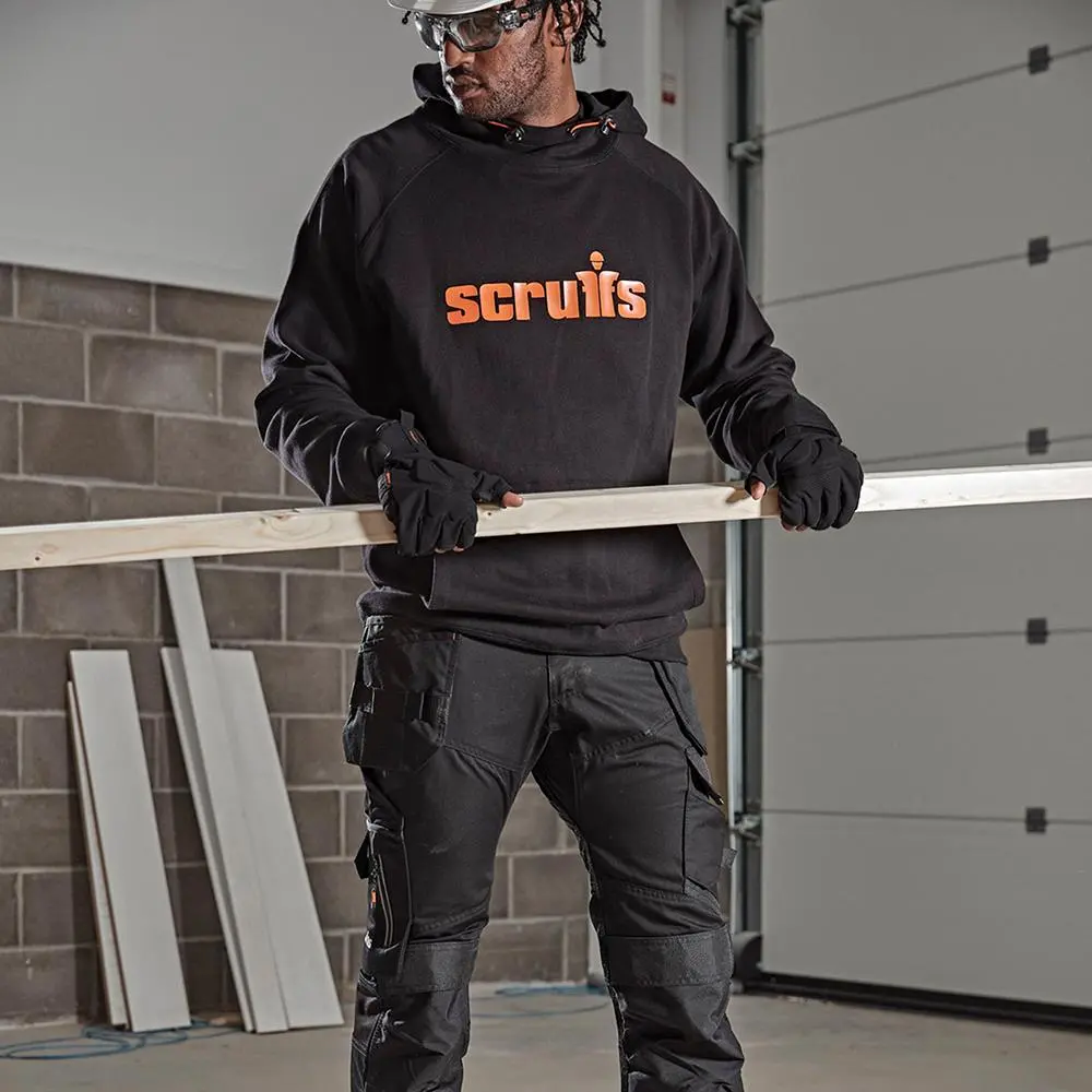 Scruffs Tamworth Logo Hoodie Black - Choose Size - Image 2