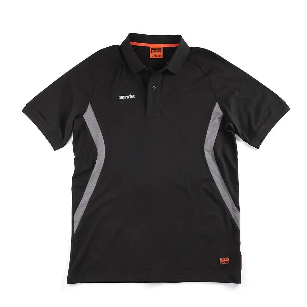 Scruffs Tech Polo Shirt Black - Choose Size