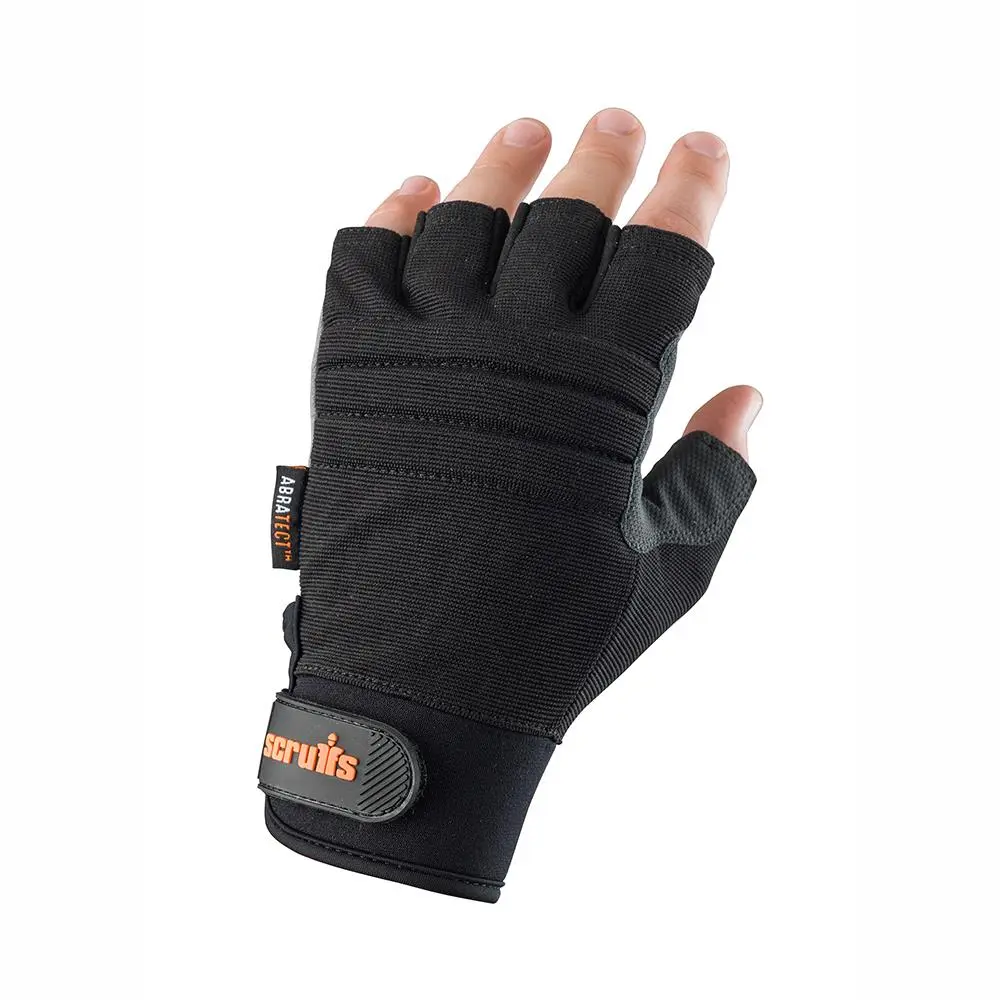 Scruffs Trade Fingerless Gloves Black - Choose Size - Image 3