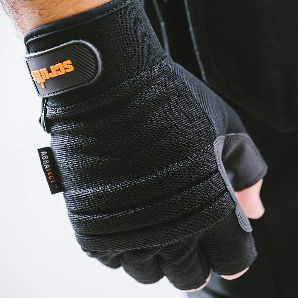 Scruffs Trade Fingerless Gloves Black - Choose Size - Image 5