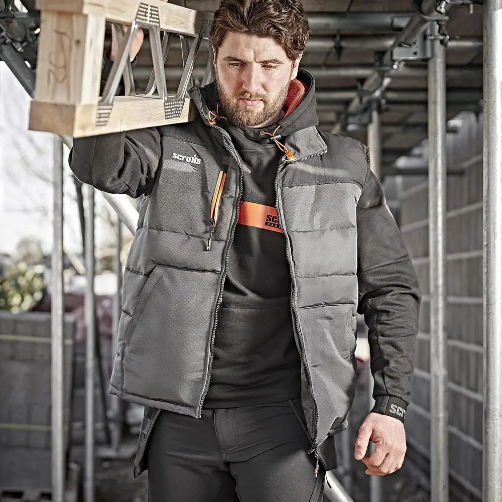 Scruffs Worker Body Warmer Gilet Charcoal - Choose Size - Image 2