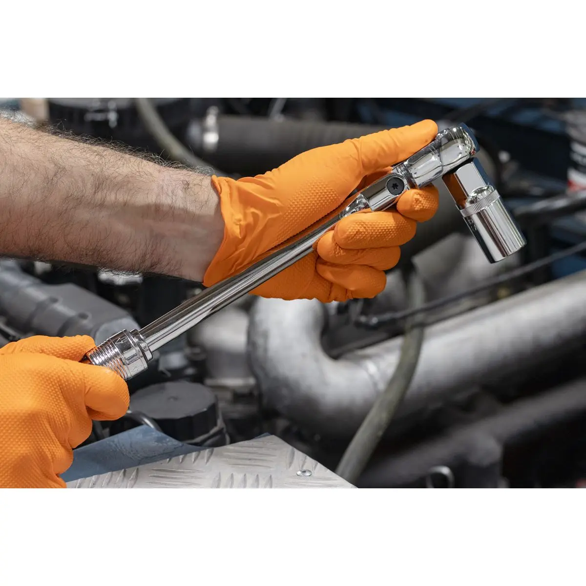 Sealey 1/2" Flexi-Head Extendable Ratchet Handle Socket Wrench 72 Tooth - Image 11