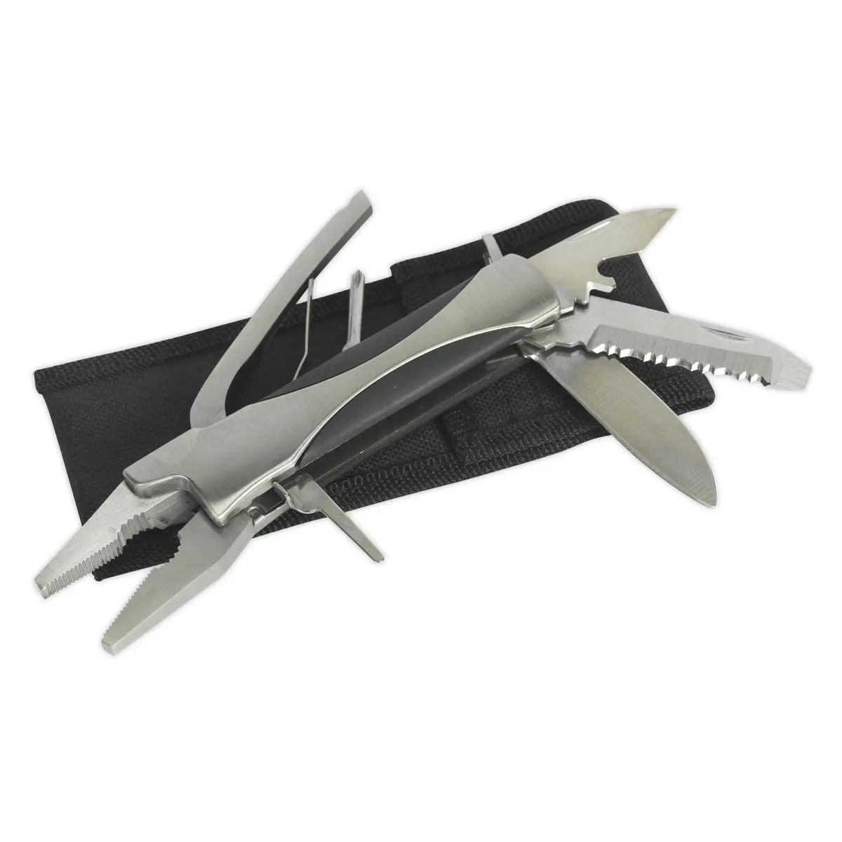 Sealey 10 Function Multi Tool Stainless Steel Lightweight Pocket - Image 6