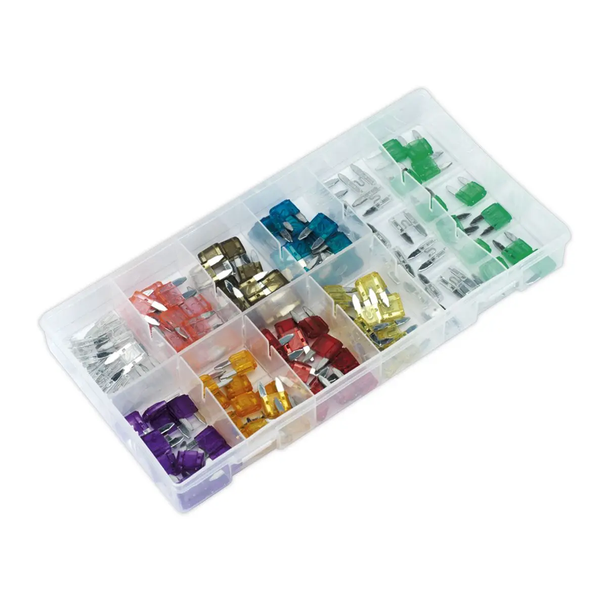 Sealey 100 Piece Mini Automotive Fuse Assortment Car Motorbike Caravan 2-30 Amp - Image 3