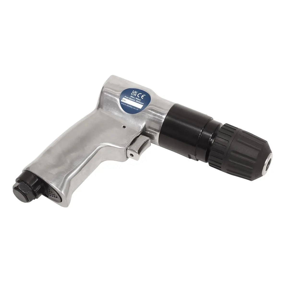 Sealey Air Drill Reversible Keyless Chuck Air Tool Workshop 10mm Driving - Image 4