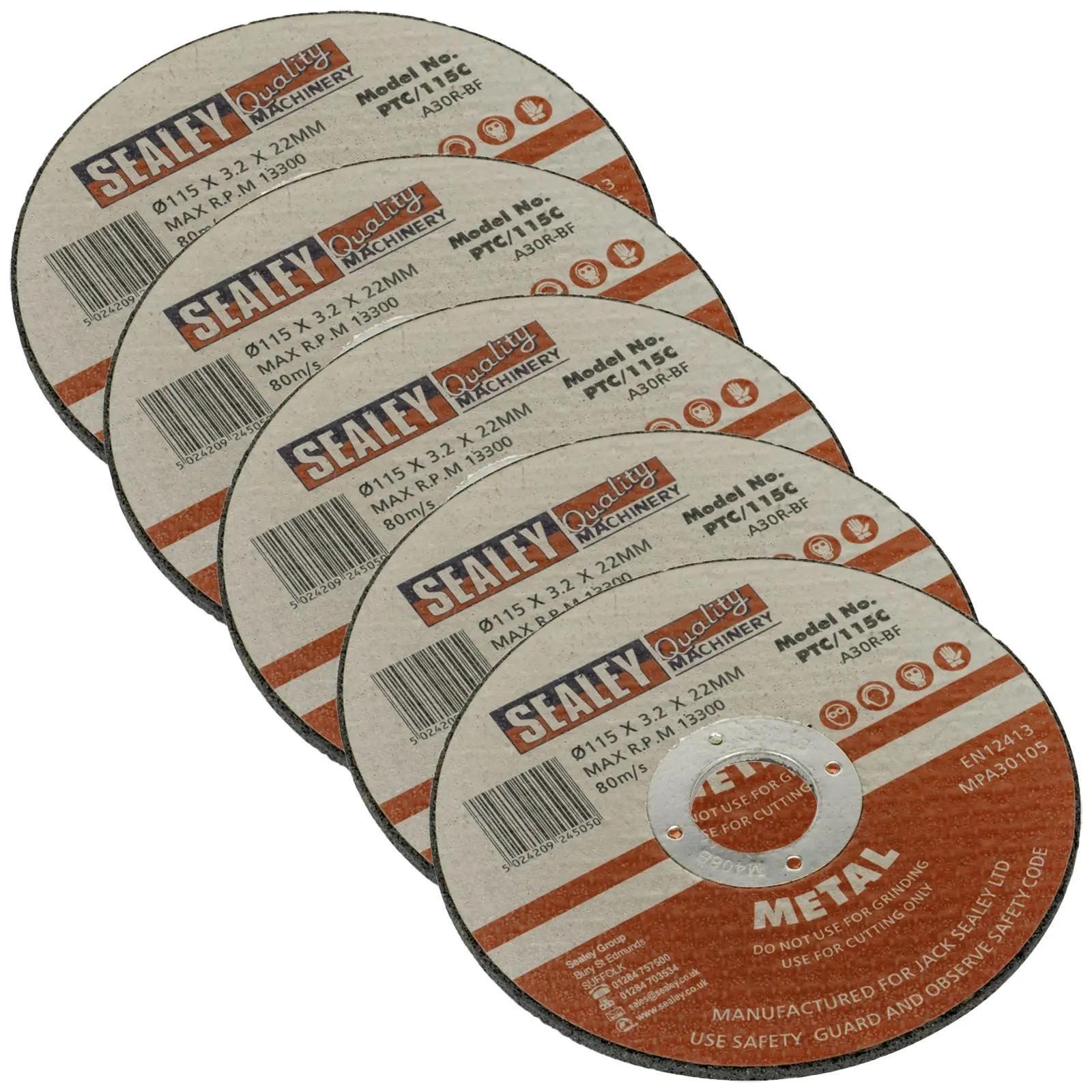 Sealey 115mm x 3mm Metal Cutting Discs - Image 5