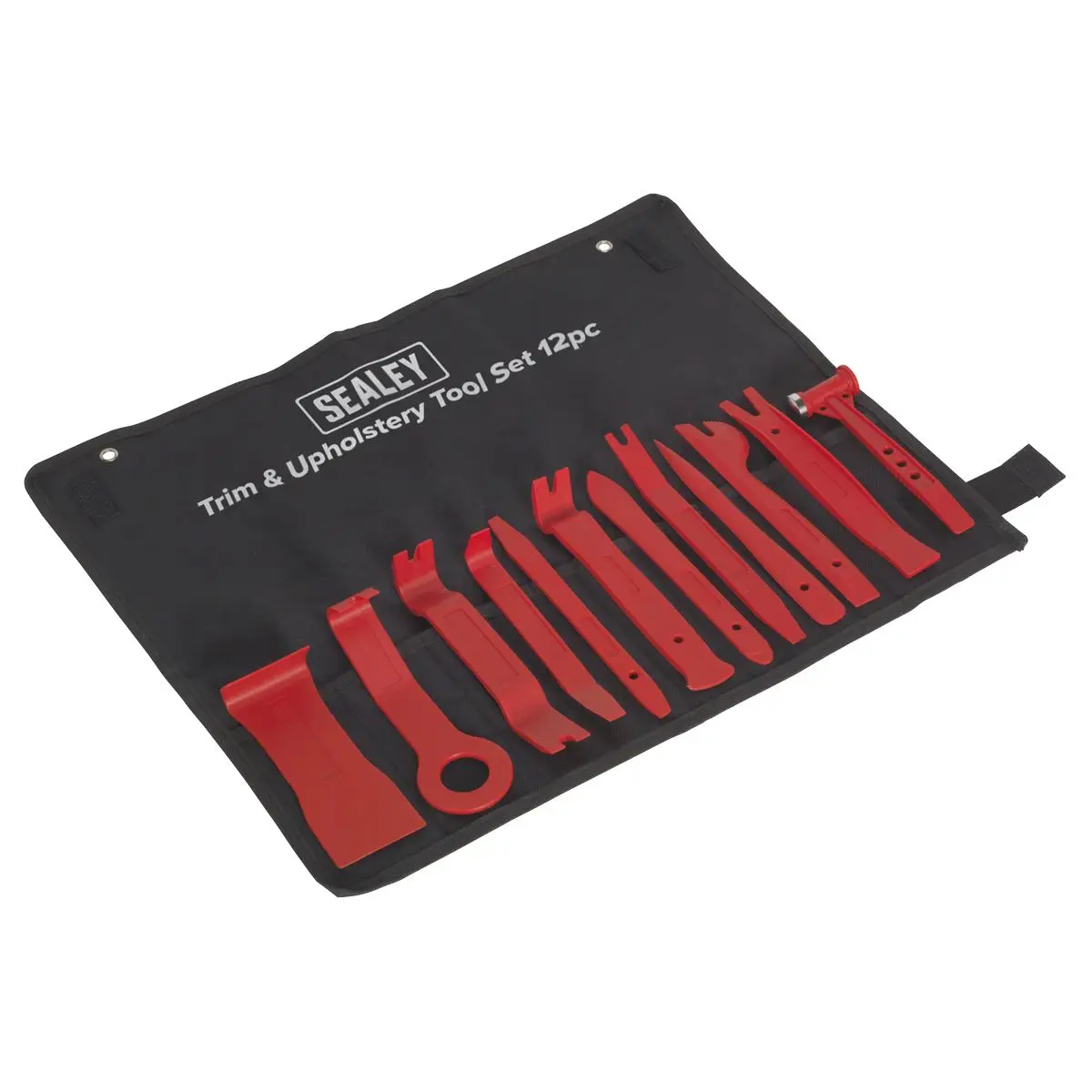 Sealey 12 Piece Trim and Upholstery Tool Set in Tool Roll Trim Hammer Panel Removal - Image 7