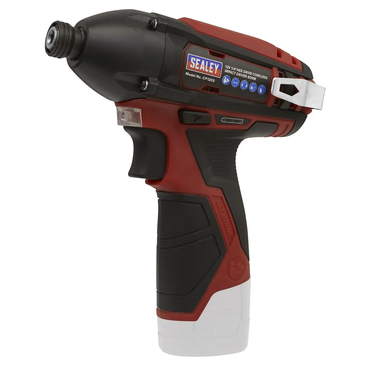 Sealey Impact Driver Kit 1/4" Hex Drive 12V SV12 Series - 2 Batteries - Image 4