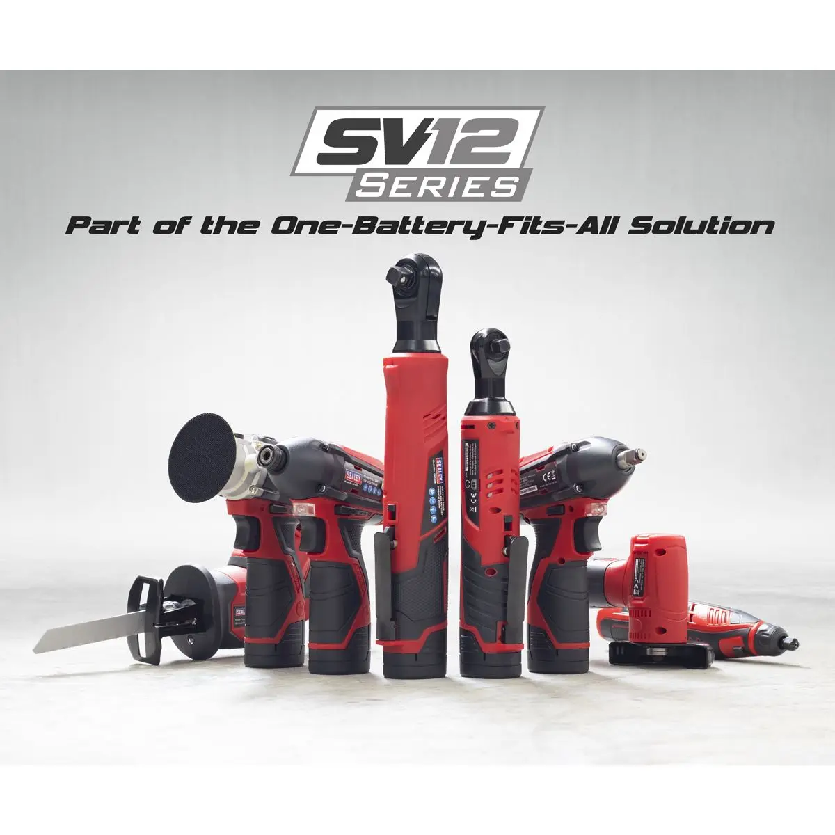Sealey Ratchet Wrench Kit 3/8"Sq Drive 12V SV12 Series - 2 Batteries - Image 2