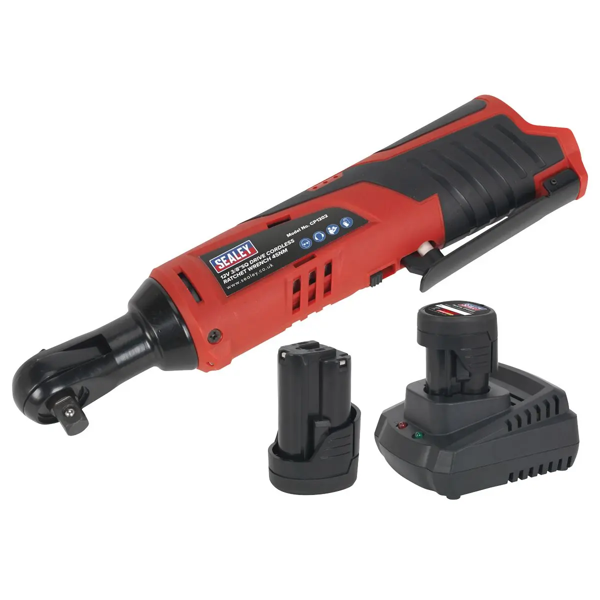 Sealey Ratchet Wrench Kit 3/8"Sq Drive 12V SV12 Series - 2 Batteries - Image 4