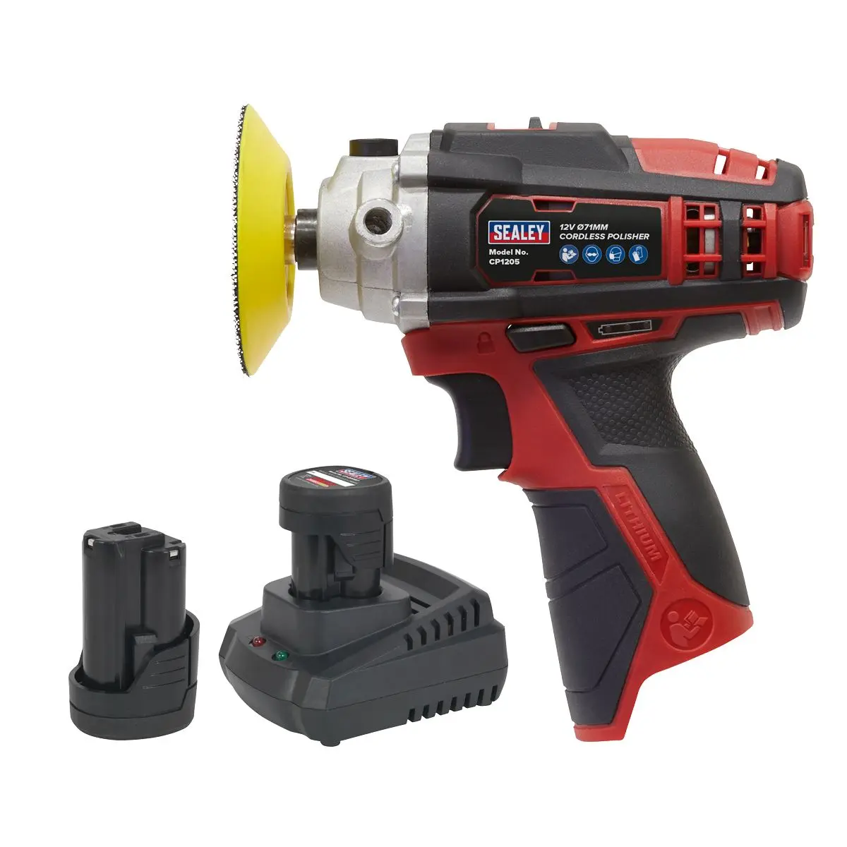 Sealey Cordless Polisher Kit Ø71mm 12V SV12 Series - 2 Batteries - Image 5