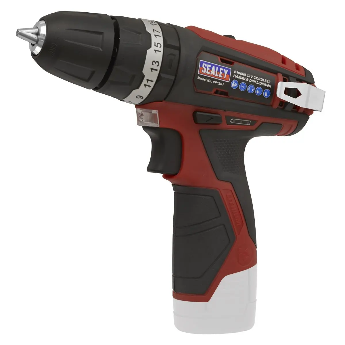 Sealey Combi Drill Kit Ø10mm 12V SV12 Series - 2 Batteries - Image 7