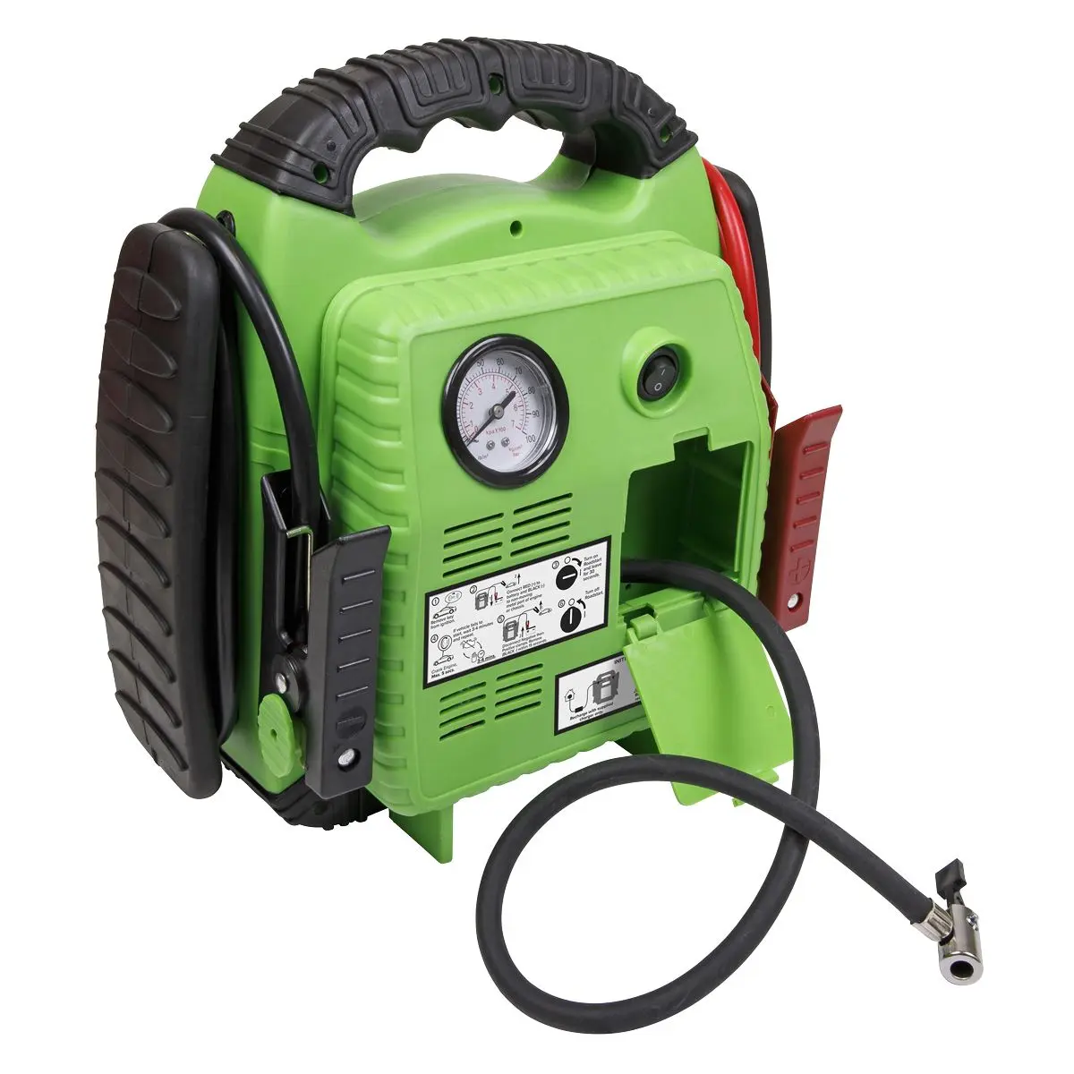 Sealey 12V RoadStart Emergency Power Pack 900 Peak Amps with Air Compressor Hi-Vis - Image 7